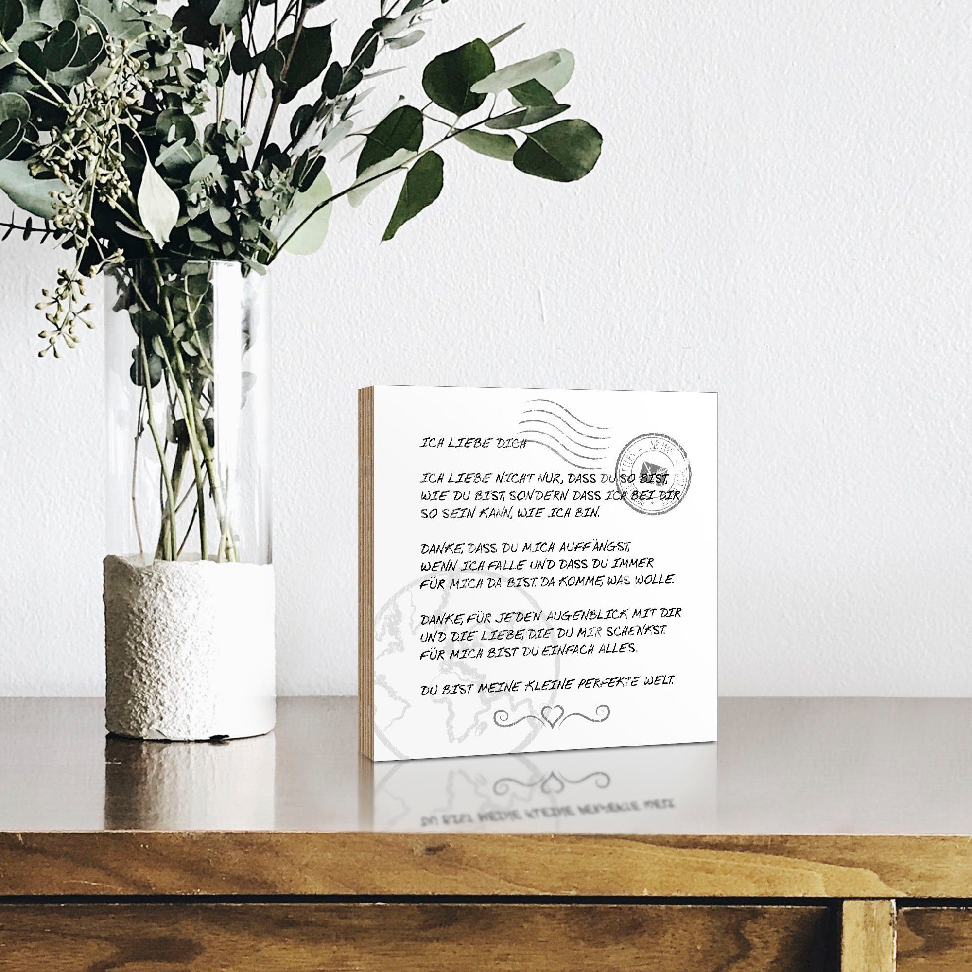 Artland Holzbild Ich liebe Dich, Sprüche günstig online kaufen