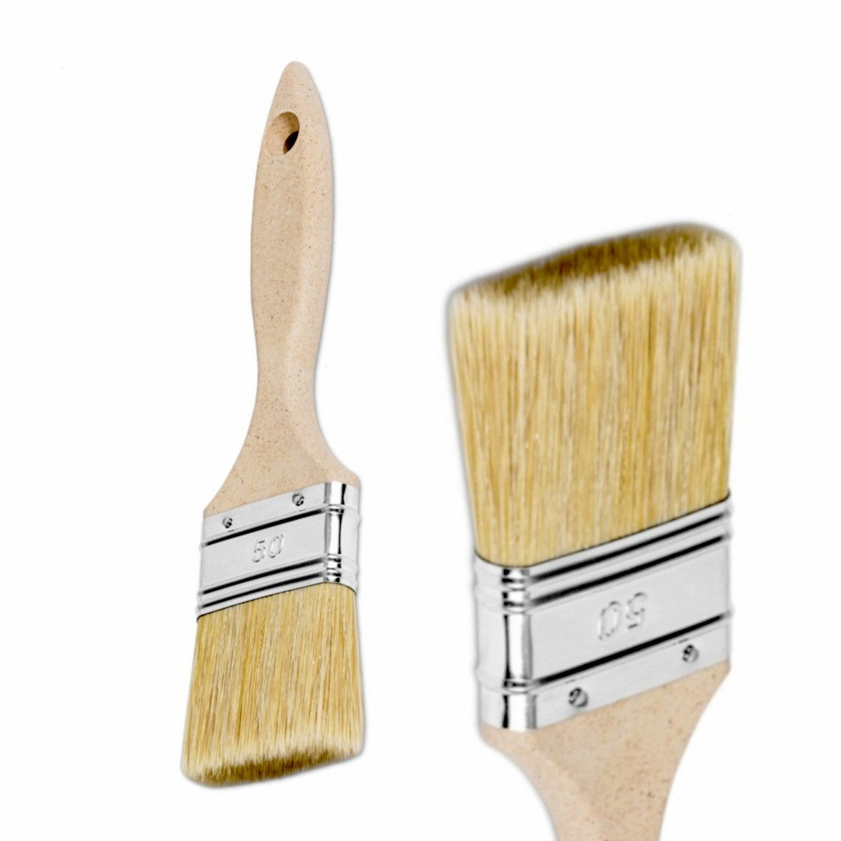 Prima-Online Flachpinsel Flachpinsel, Lasurpinsel, Lackierpinsel, Malerpinsel, Holzpinsel, (1 St), Breite : 25 Millimeter