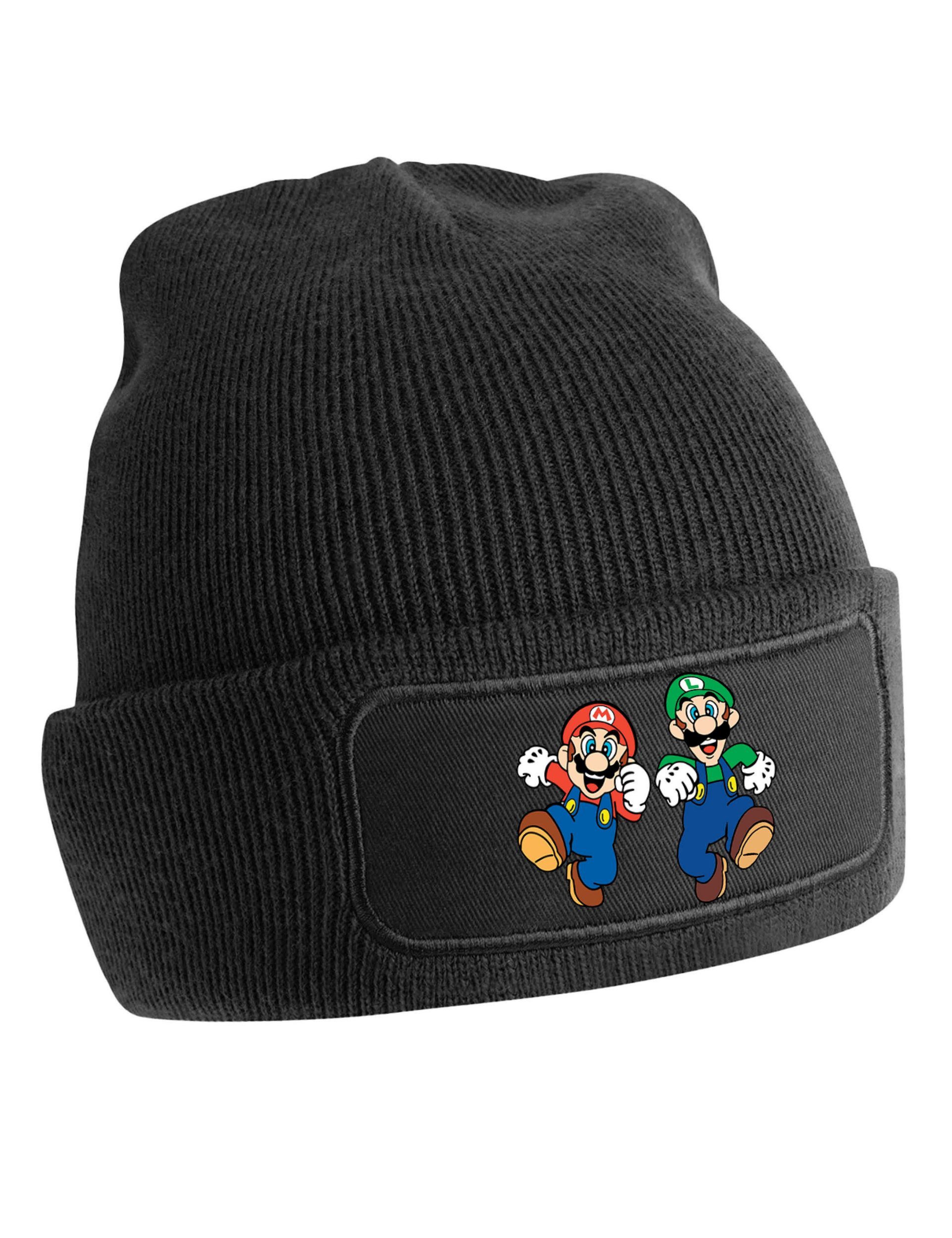 Youth Designz Beanie Mario Lugi Unisex Beanie Mütze Wintermütze Strickmütze mit modischem Gaming Fun Print