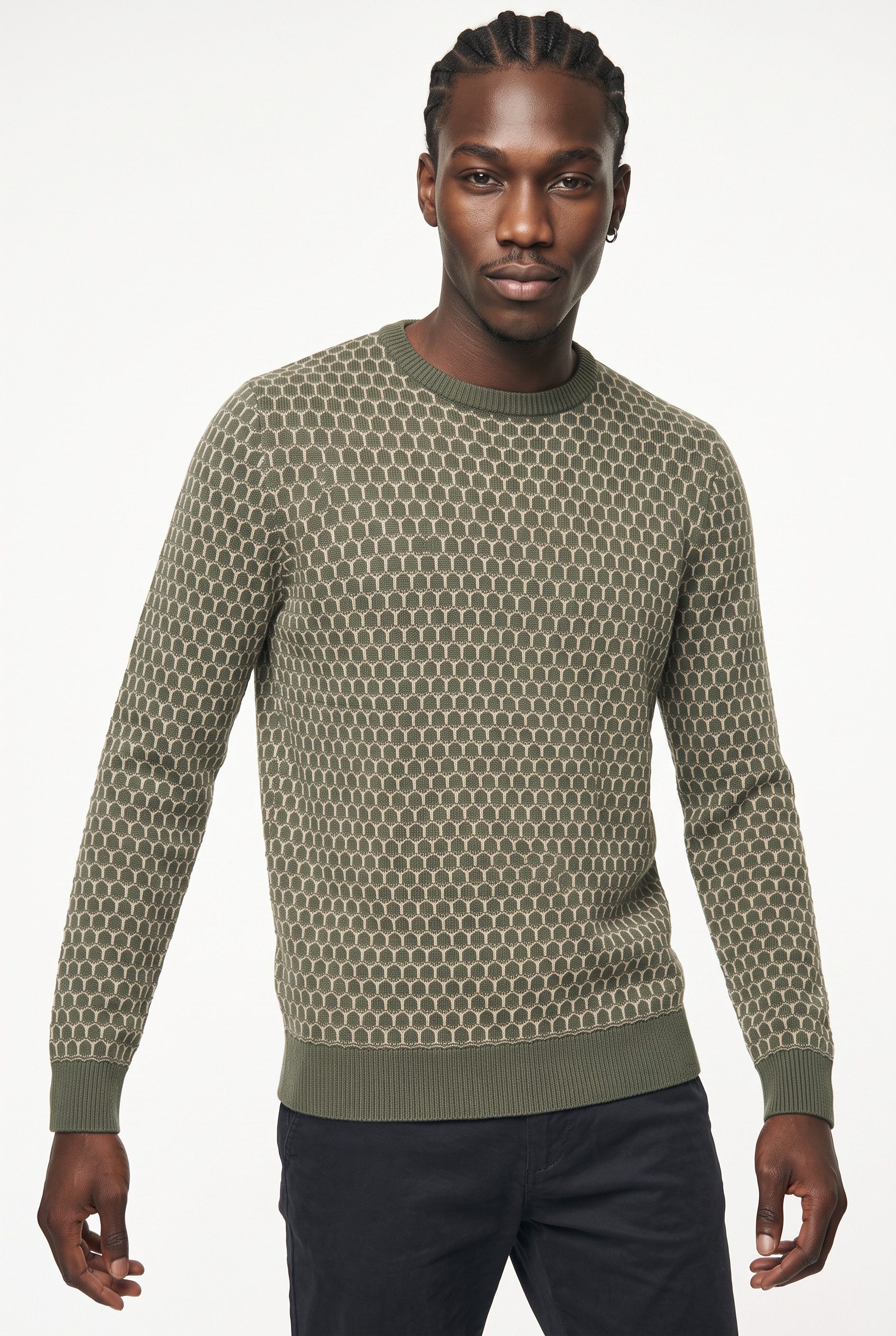 Blend Rundhalspullover BHDONG CREW Baumwolle, regular fit