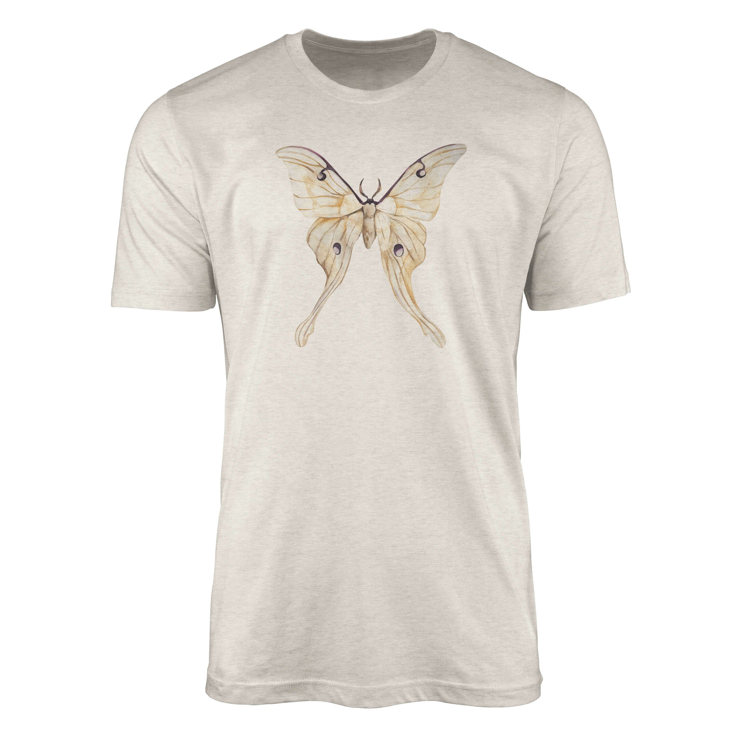 Bio-Baumwolle Shirt Herren Ökomo Nachhaltig T-Shirt Schmetterling Farbe Motiv Art Organic 100% T-Shirt Sinus Aquarell (1-tlg)