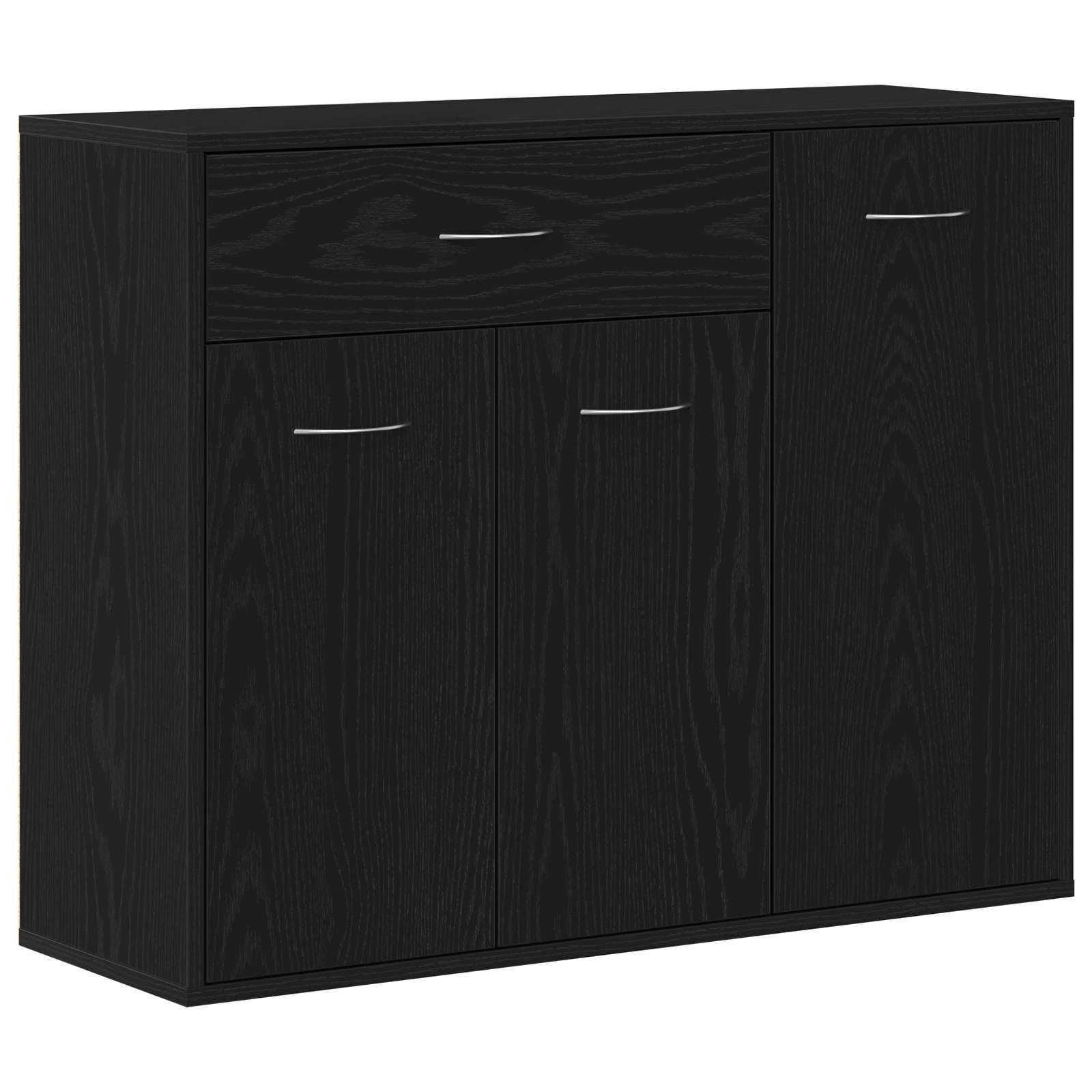 vidaXL Sideboard Sideboard Schwarze Eiche 88x30x70 cm Holzwerkstoff (1 St) – Bild 4 von 5