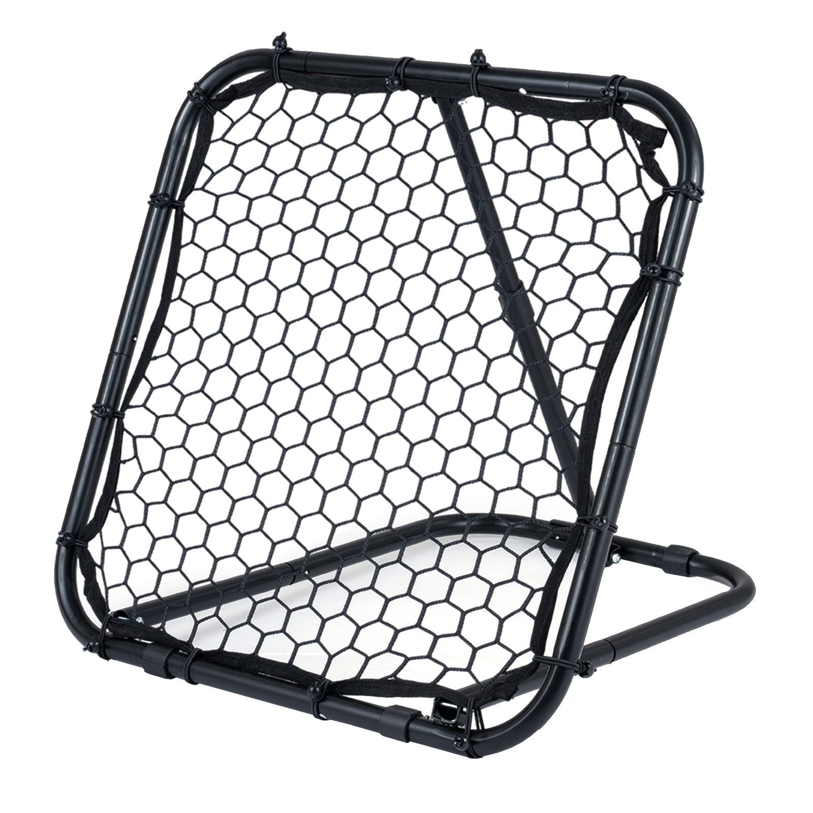 COSTWAY Fußballtor Fußball Rebounder 101 x 101 cm, klappbares Fußballnetz