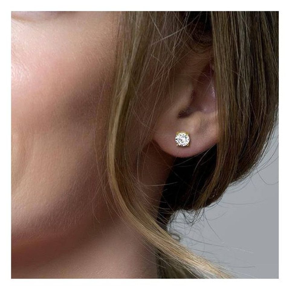 Blush Paar Ohrstecker BLUSH Ohrstecker 14 Karat Gelbgold mit Zirkonia 7053YZI