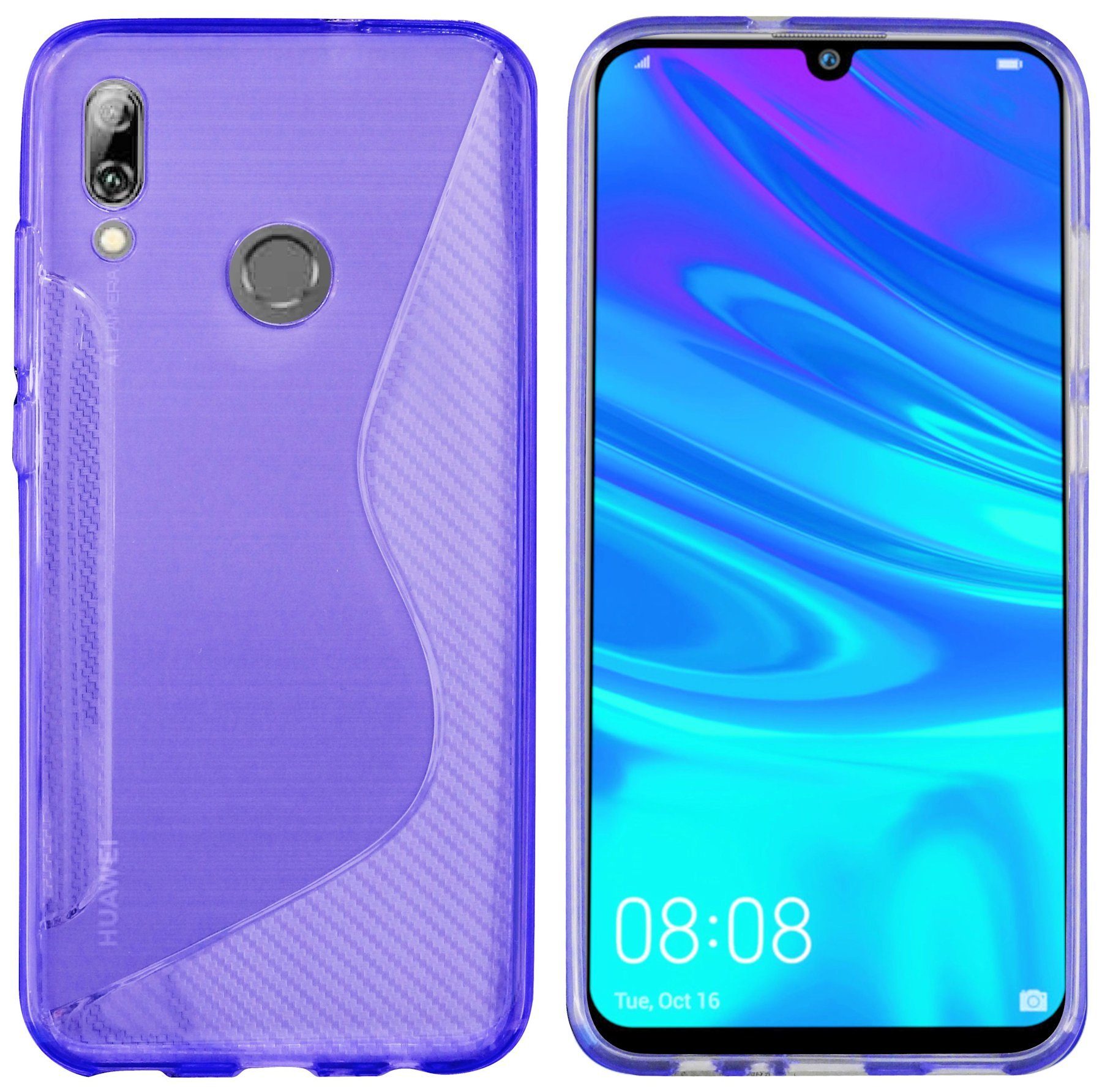 cofi1453 Handyhülle S-Line Silikon Hülle für Honor 10 Lite, Case Cover Schutzhülle Bumper