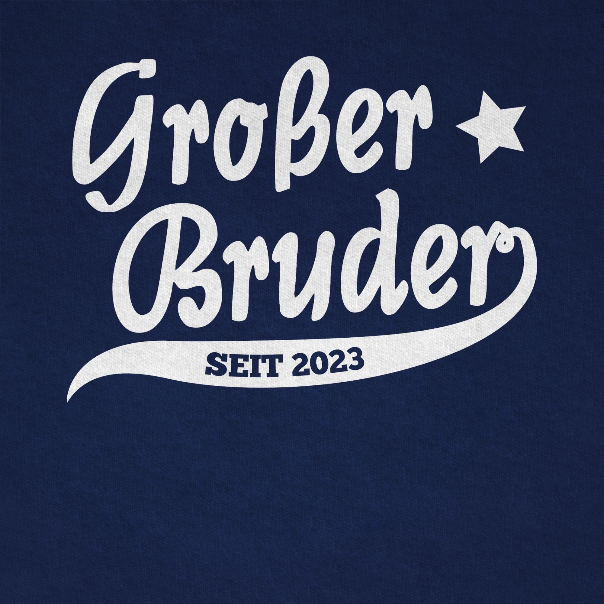 Shirtracer T-Shirt Großer Bruder Bruder Großer 2023 01 Dunkelblau