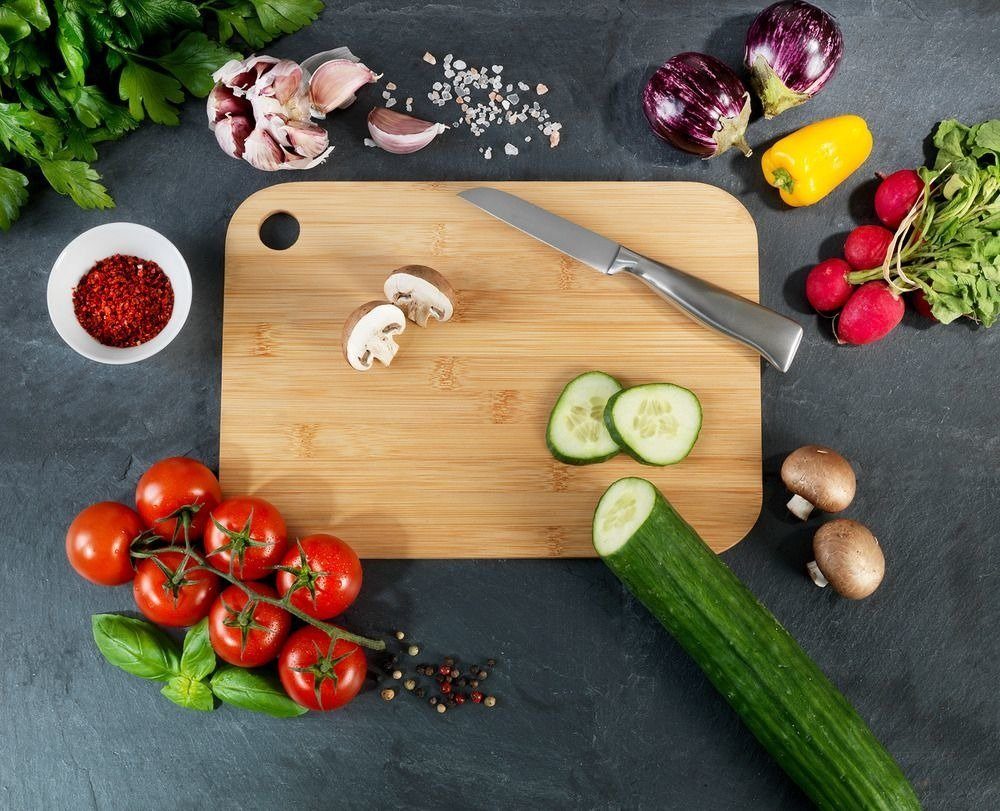 WENKO Schneidebrett Bambus-Schneidebrett M, 28 x 20 cm, Wenko, Bambus, (einzeln)