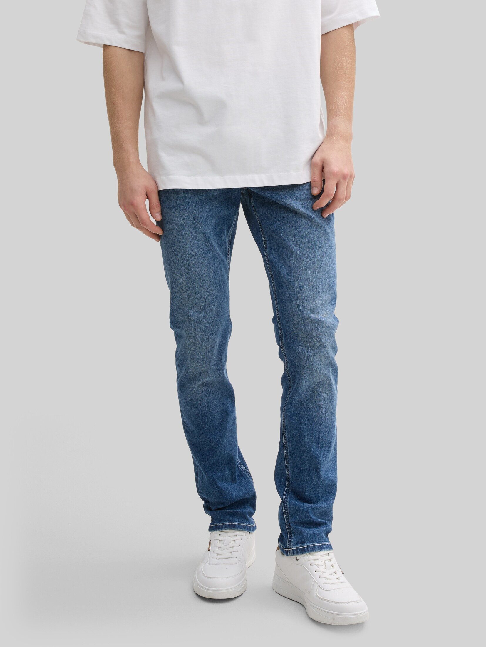TOM TAILOR Denim Straight-Jeans Jeanshosen TTAEDAN STRAIGHT Jeans mit Stretch