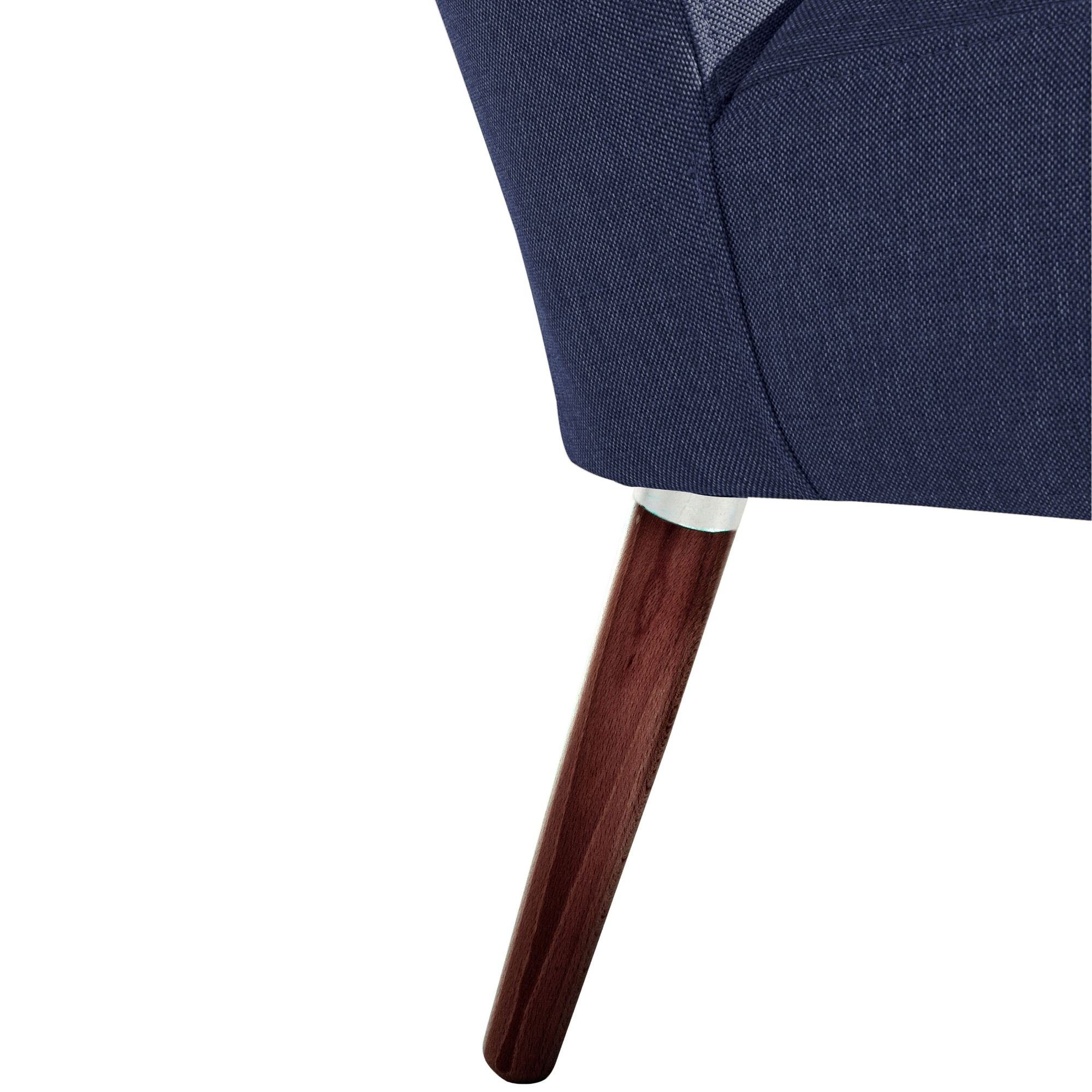 Sitz Sessel Kassi 58 Bezug hochwertig aufm verarbeitet,bequemer (Leinenoptik) / nussbaum Versand, 1-St), Flachgewebe Buche Kostenlosem (Sparpreis dunkel Kessel inkl. Sessel