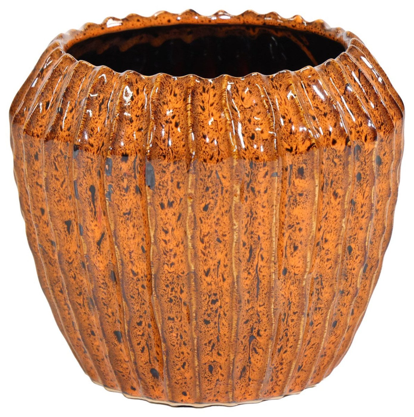 finehomegarden Blumentopf Topf Übertopf Keramik amber günstig online kaufen