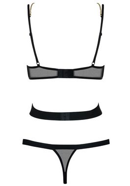 Obsessive Body Transparenter Body mit Ketten - schwarz (1-tlg) transparent