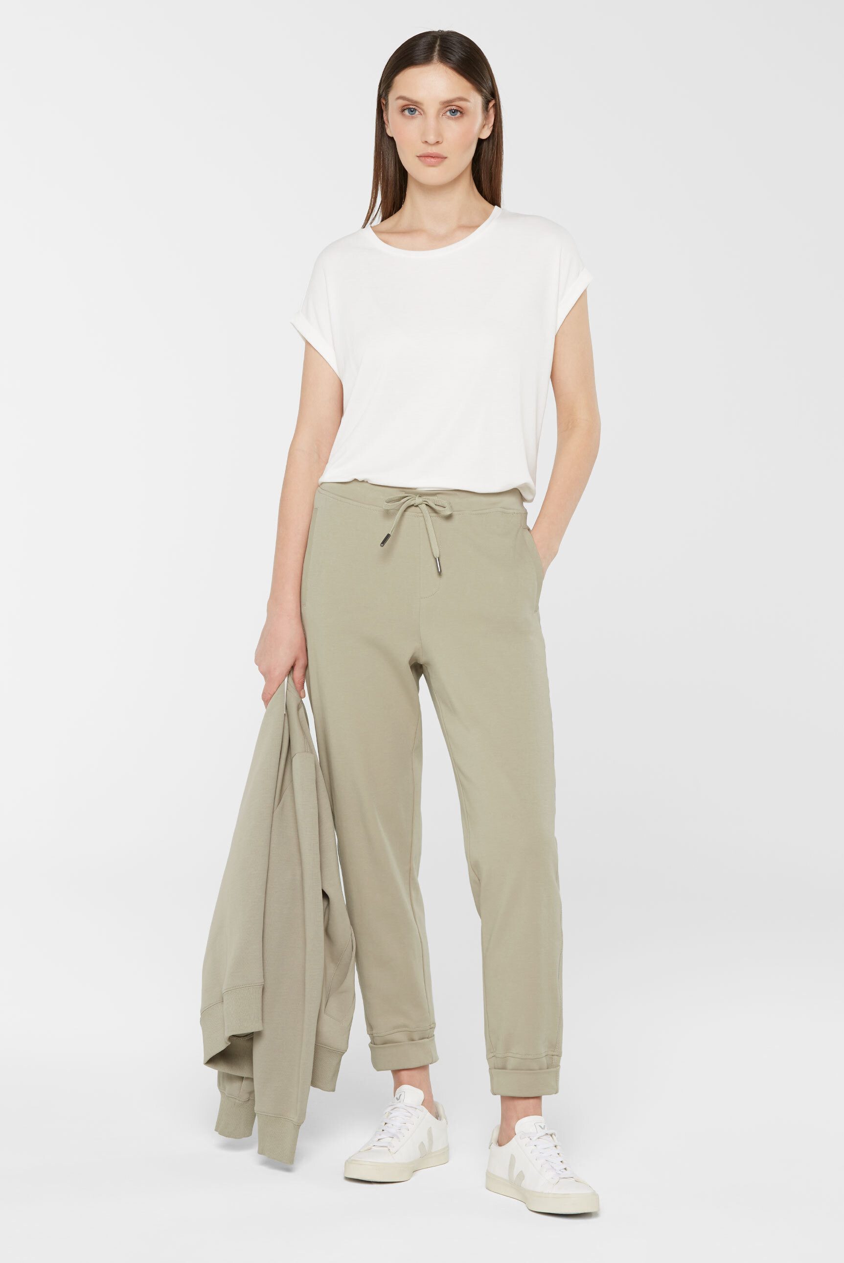 SENSES.THE LABEL Sporthose mit Elastikbund und Kordel