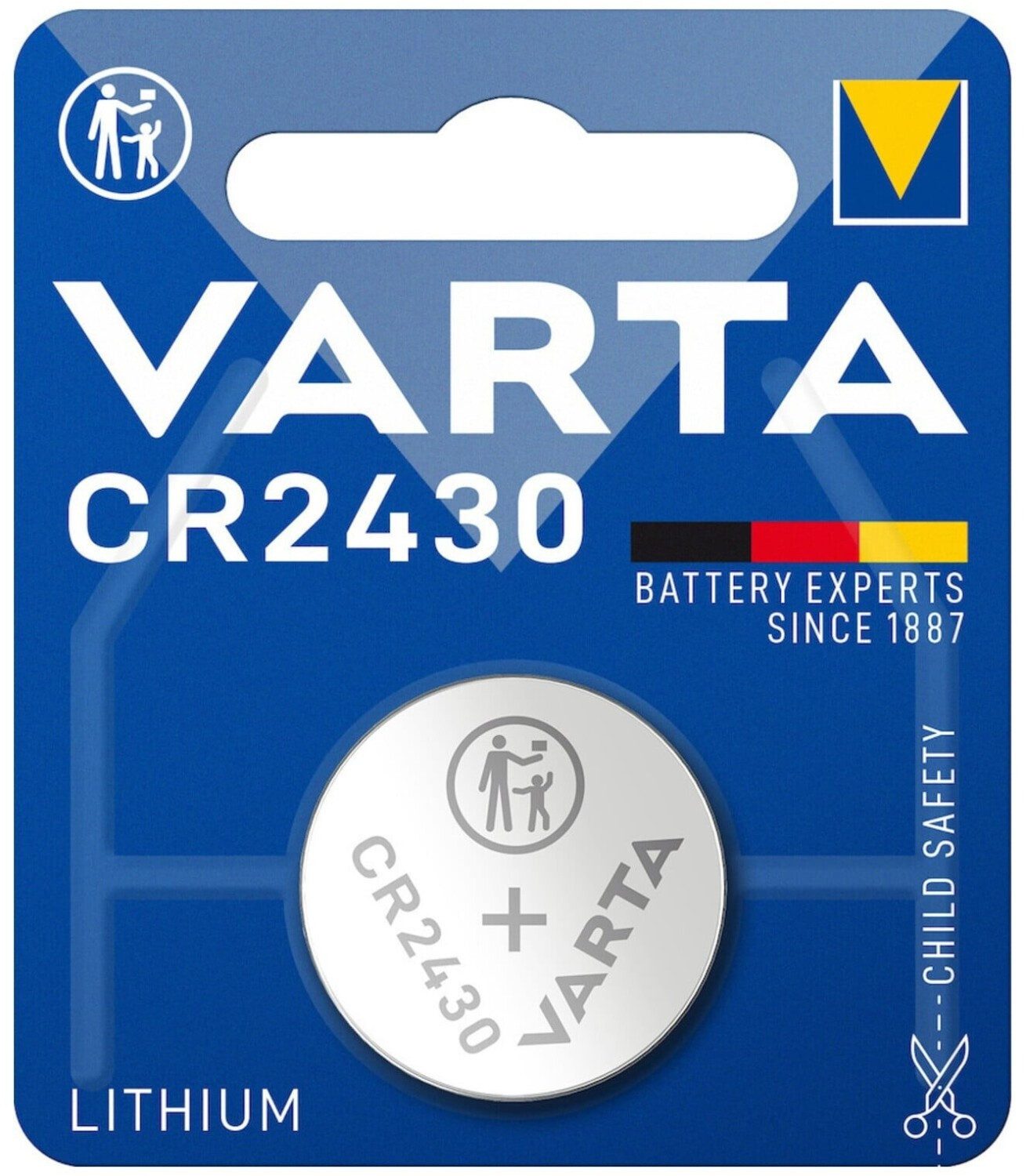 VARTA VARTA Professional Electronics CR2430 Lithium Knopfzelle 3 V 280 mAh Batterie, (3 V V), Batterie 3V 280mAh