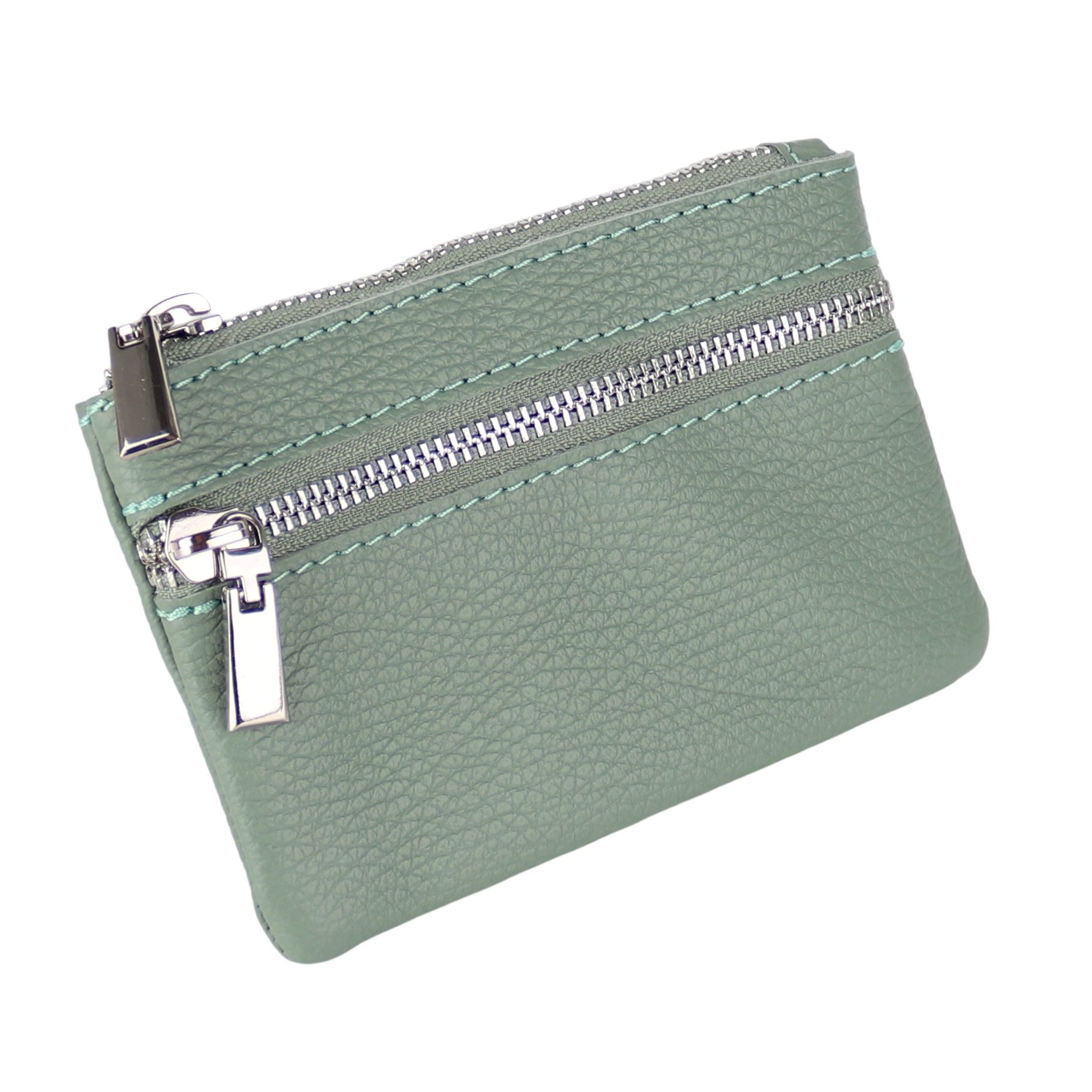 MIRROSI Mini Geldbörse Kleines Portemonnaie MADE IN ITALY Echtleder (14,5x9,5x1cm BXHXT), viele tolle Trendfarben zur Auswahl, leicht