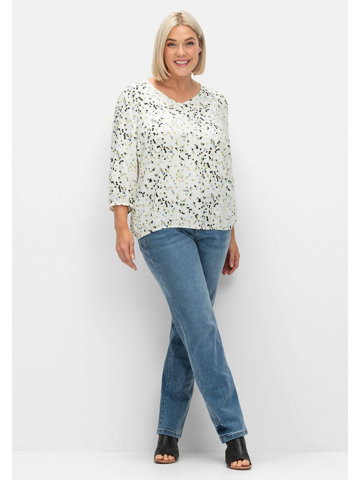 Sheego Tunika Große Größen mit floralem Alloverdruck