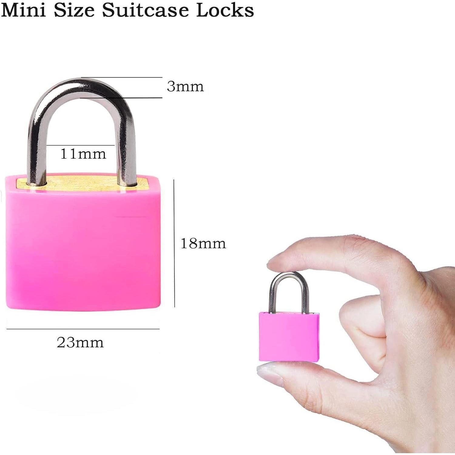 LuxusKollektion Vorhängeschloss Kofferschloss Schlüssel Vorhängeschloss Gepäck Mini 2 Stück Rosa