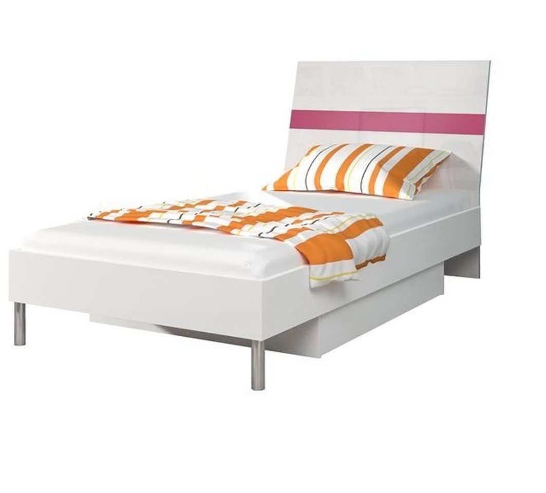 JVmoebel Youth Bedroom Set Furniture Set for Children's Rooms: Beds and Nightstand in Pink, 2-piece, Made in Europe