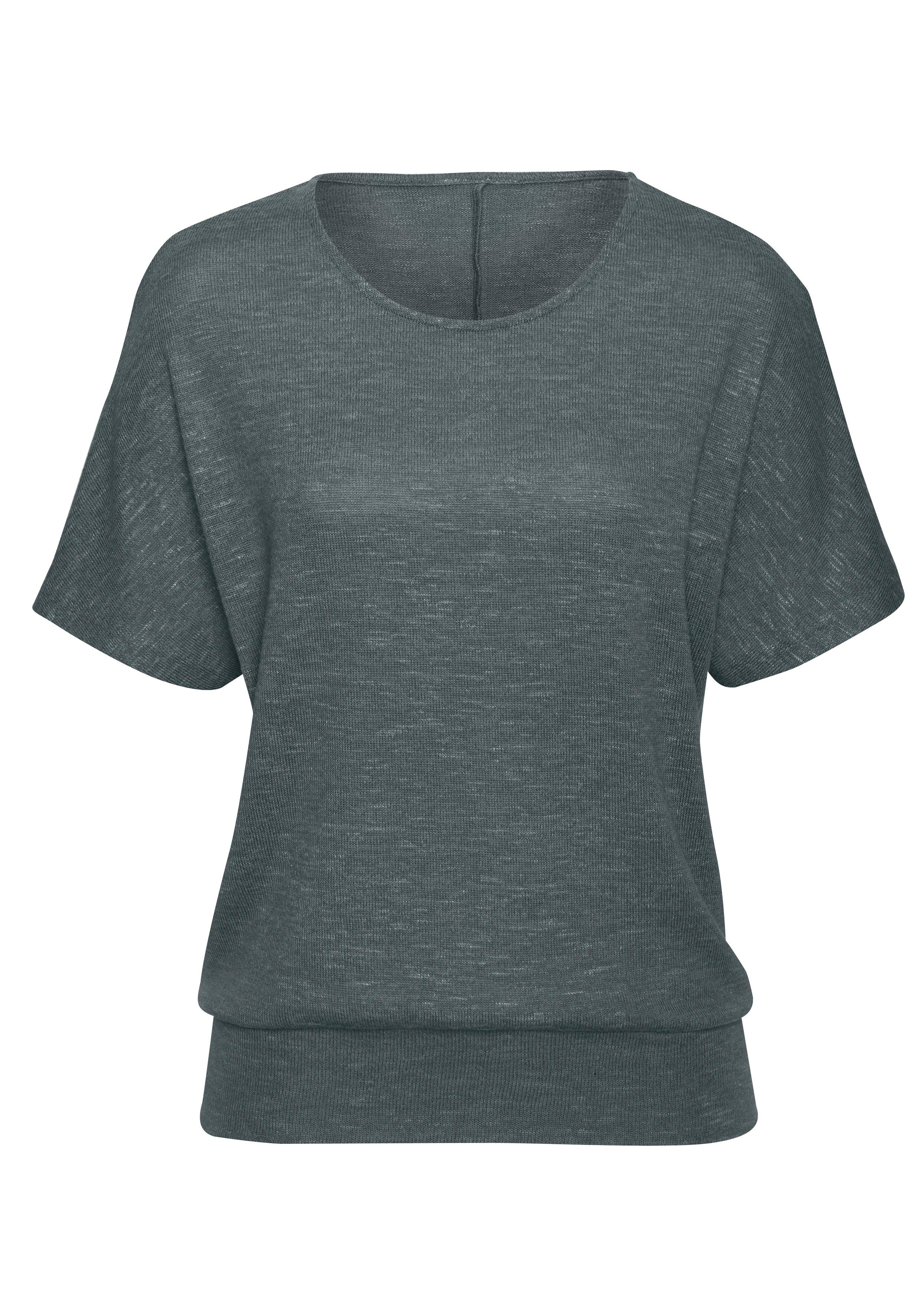 Vivance Kurzarmshirt "mit breitem Bund", aus weichem Viskose-Feinstrick günstig online kaufen