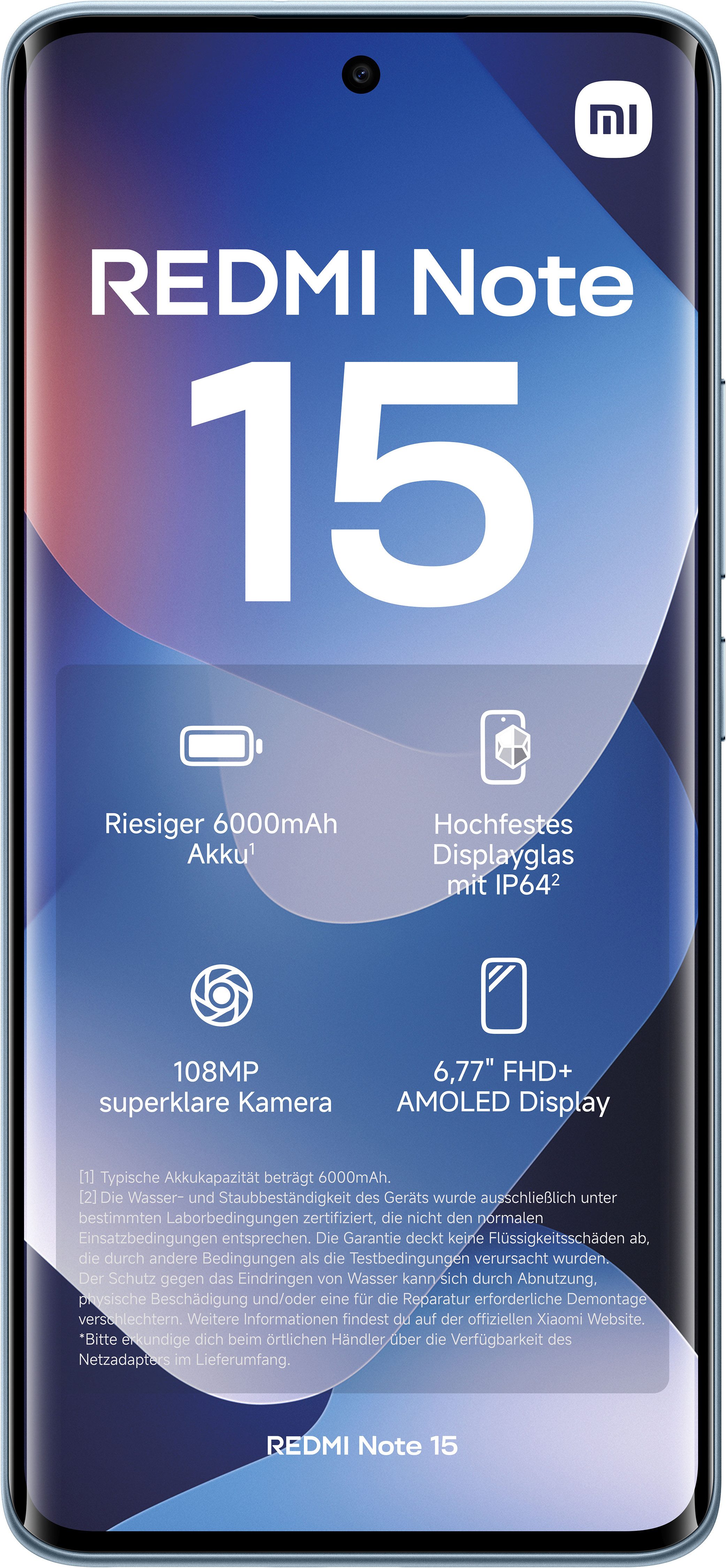 Xiaomi Redmi Note 15 6+128 Smartphone (17 cm/6,7 Zoll, 128 GB Speicherplatz, 108 MP Kamera)