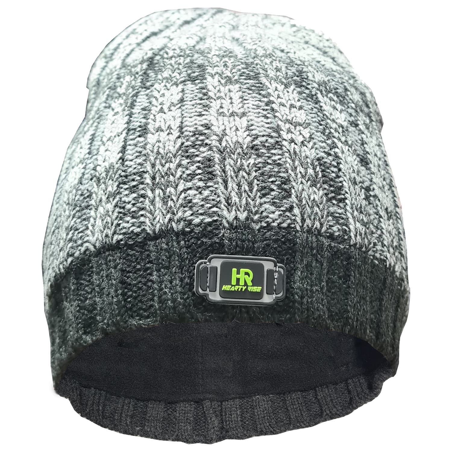 Hearty Rise Beanie Hearty Rise Haube Strickmütze Grau