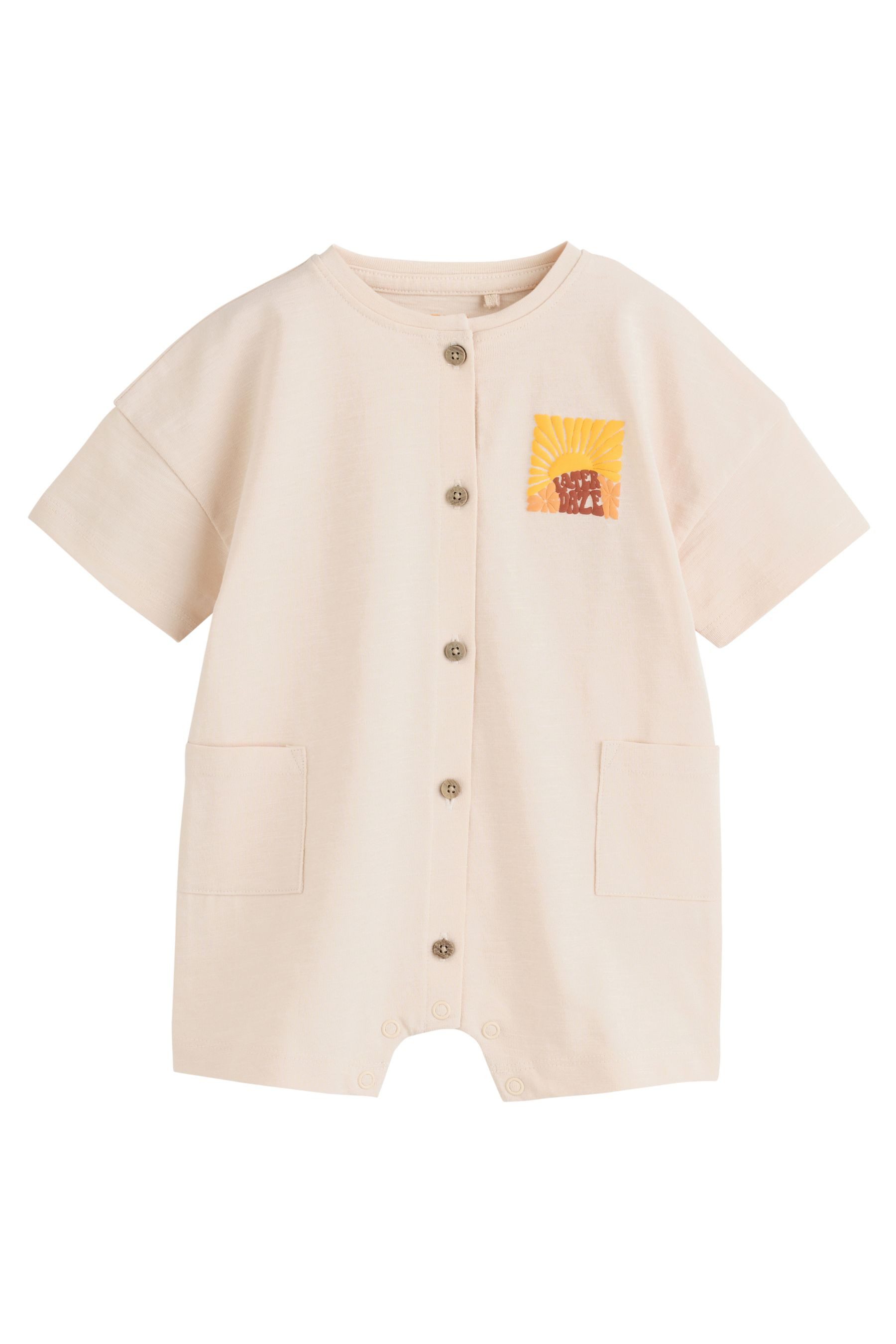 Next Strampler Rebecca Zwanzig geknöpfter Baby-Romper mit Print (1-tlg)