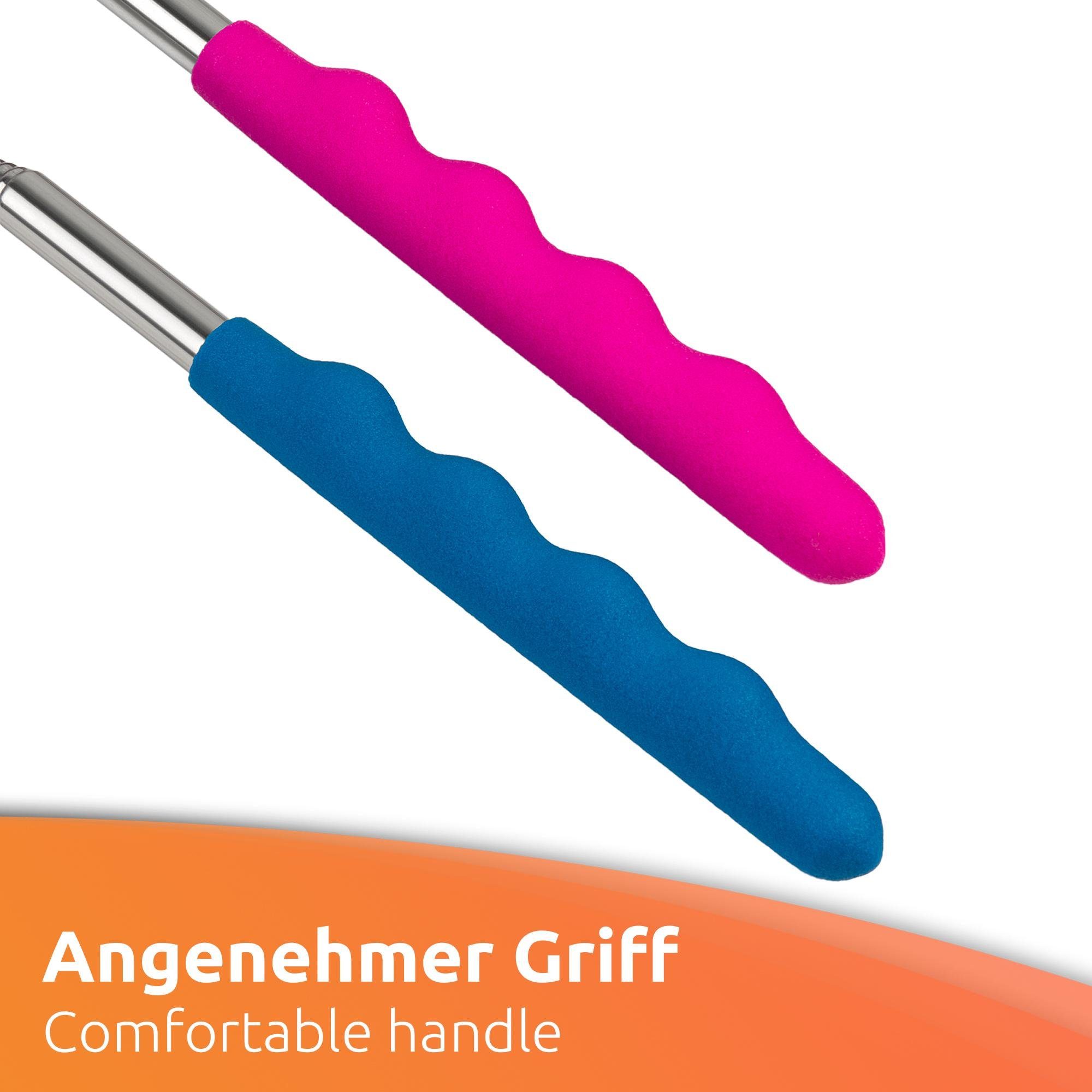 ECENCE ausziehbare Fliegen-klatschen Fliegenwedler Blau 2er blau Pink Set und und