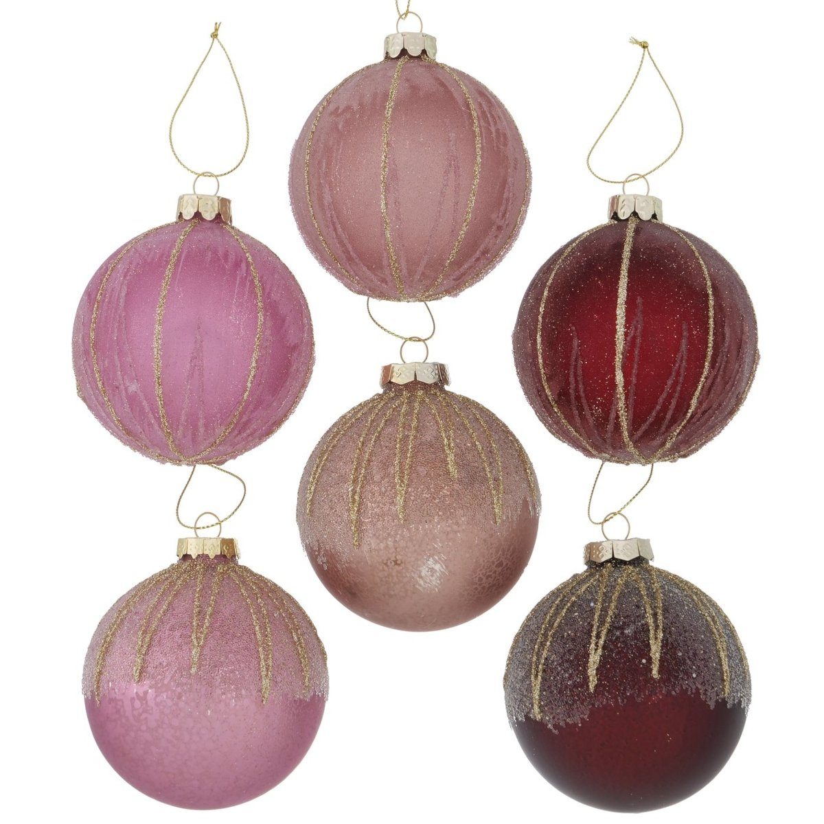 BOLTZE Weihnachtsbaumkugel Philina Weihnachtskugel sortiert 8 cm (1 Stück)