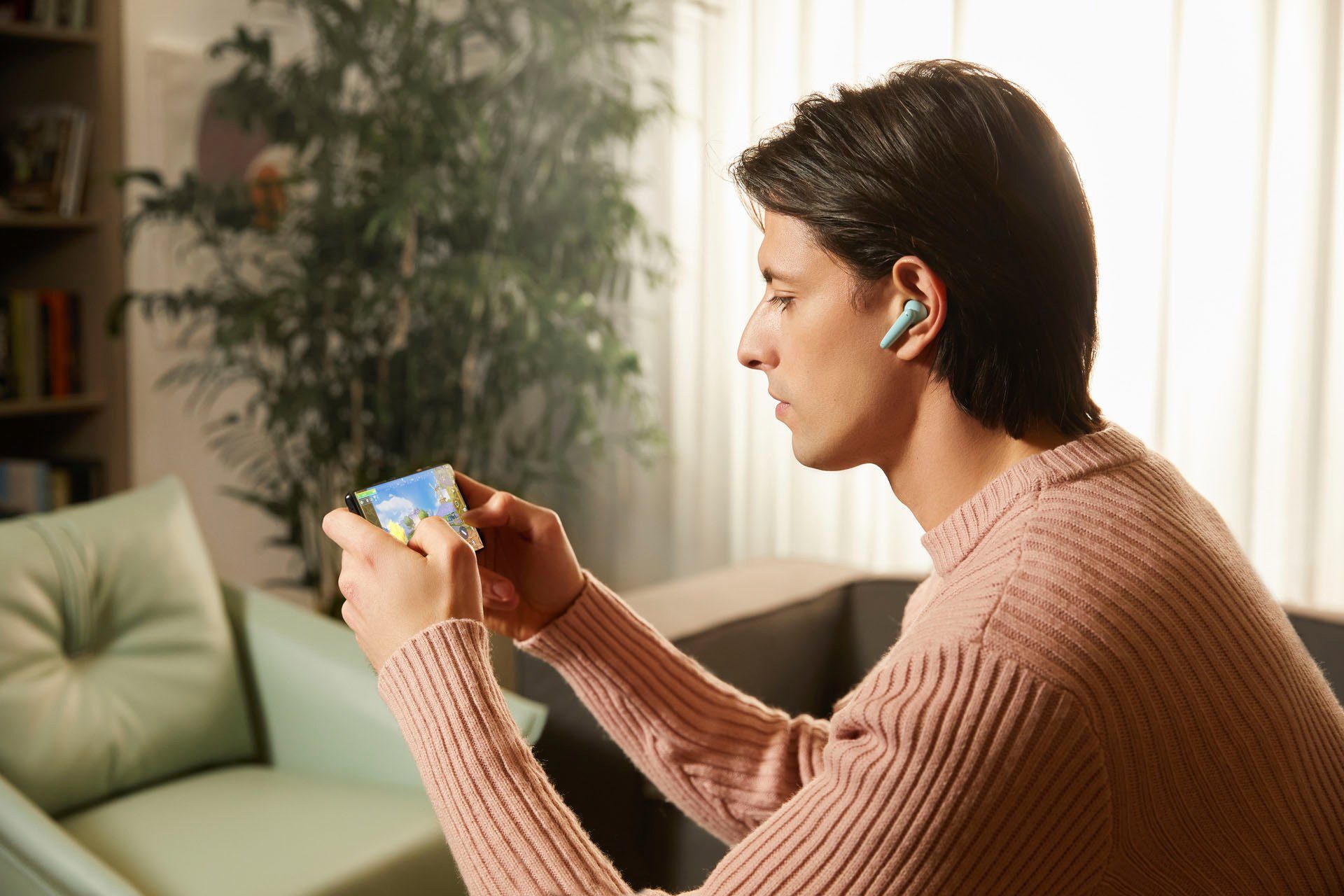 Kristallklarer wireless Huawei SE Akkulaufzeit) Blau Sound, (Premium-Design, In-Ear-Kopfhörer FreeBuds Lange