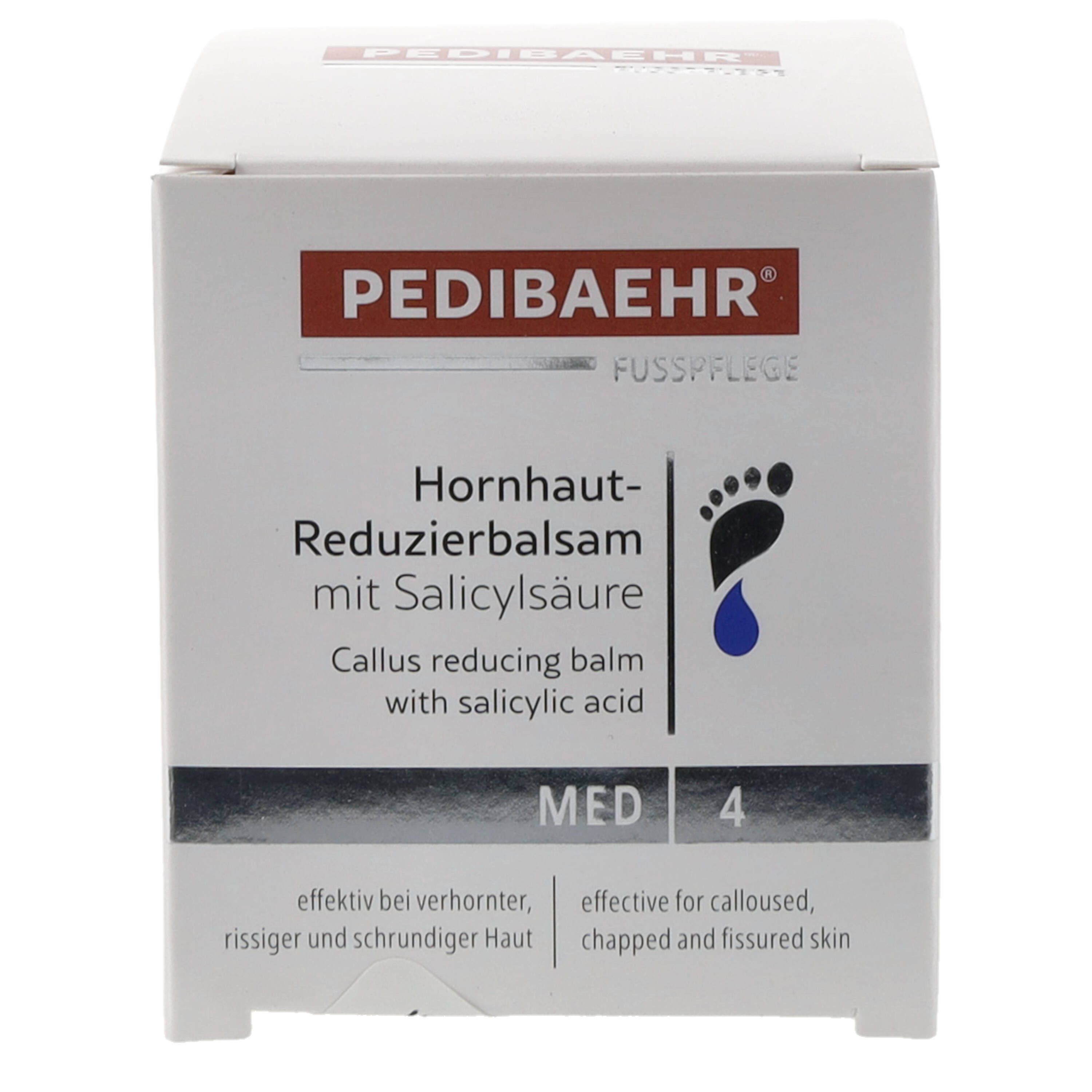 Pedibaehr Anti-Hornhautcreme Pedibaehr MED Hornhaut-Reduzierbalsam mit Salicylsäure 60ml reduziert Hornhaut spürbar, 1-tlg., auch für Hände, Ellenbogen & Knie geeignet