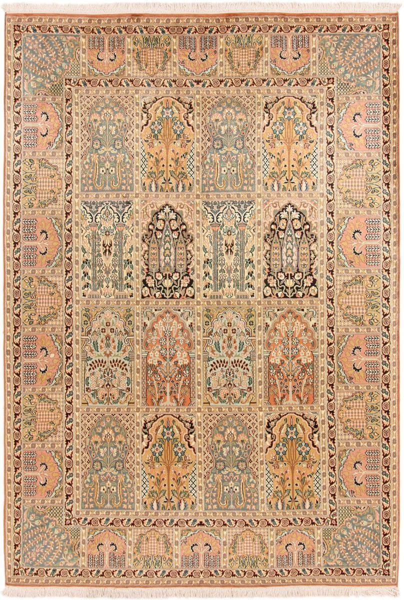 Orientteppich Kaschmir Seide 192x279 Handgeknüpfter Orientteppich, Nain Trading, rechteckig, Höhe: 4 mm | Kurzflor-Teppiche