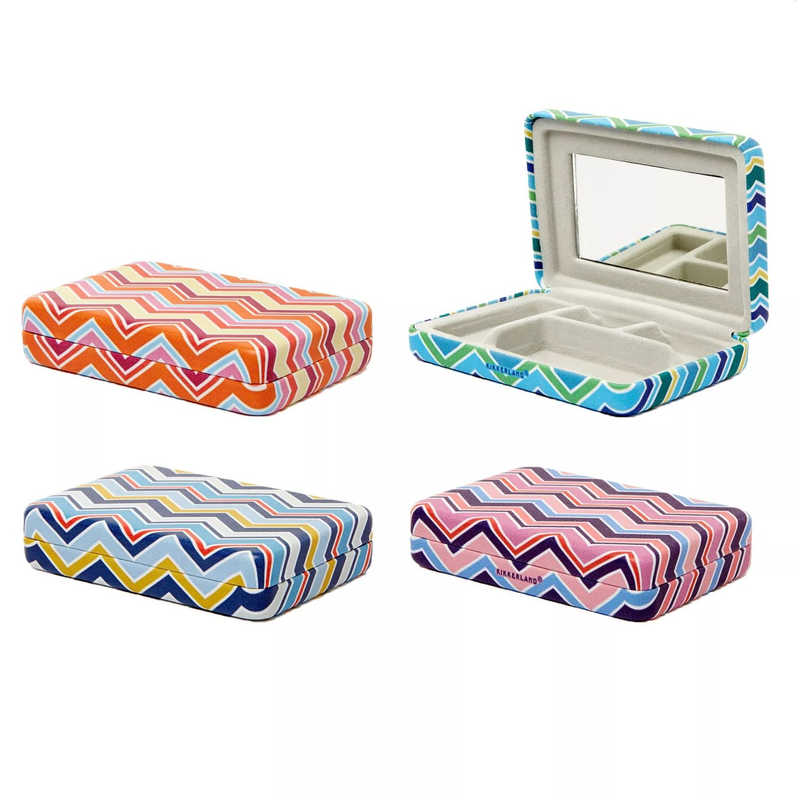 WestCraft Schmucketui tragbares kleines Schmuckkästchen Etui, Reise Schmuckaufbewahrung, Schmuckschatulle Reise Mini Jewelry Box für Ringe, Ohrringe, Halskette – Bild 4 von 5