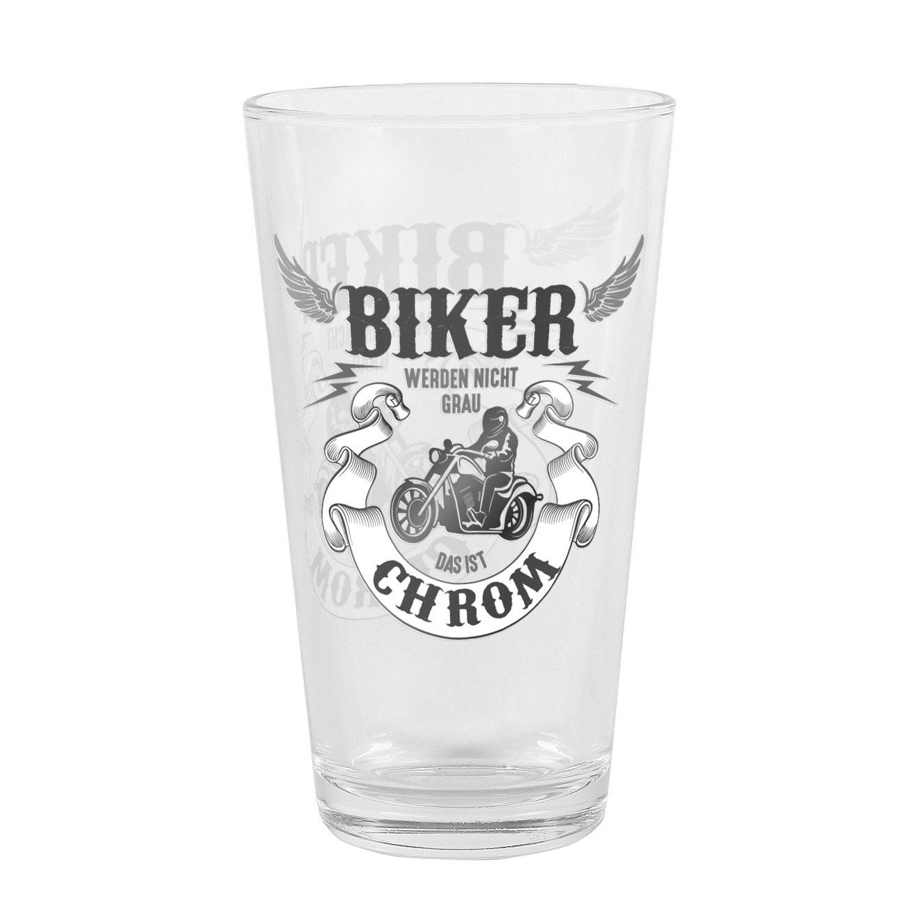 Herz & Heim Glas mit lustigem Spruch - Trinkglas als Geschenk für Biker & Motorradfans, Glas, Marke Leonardo