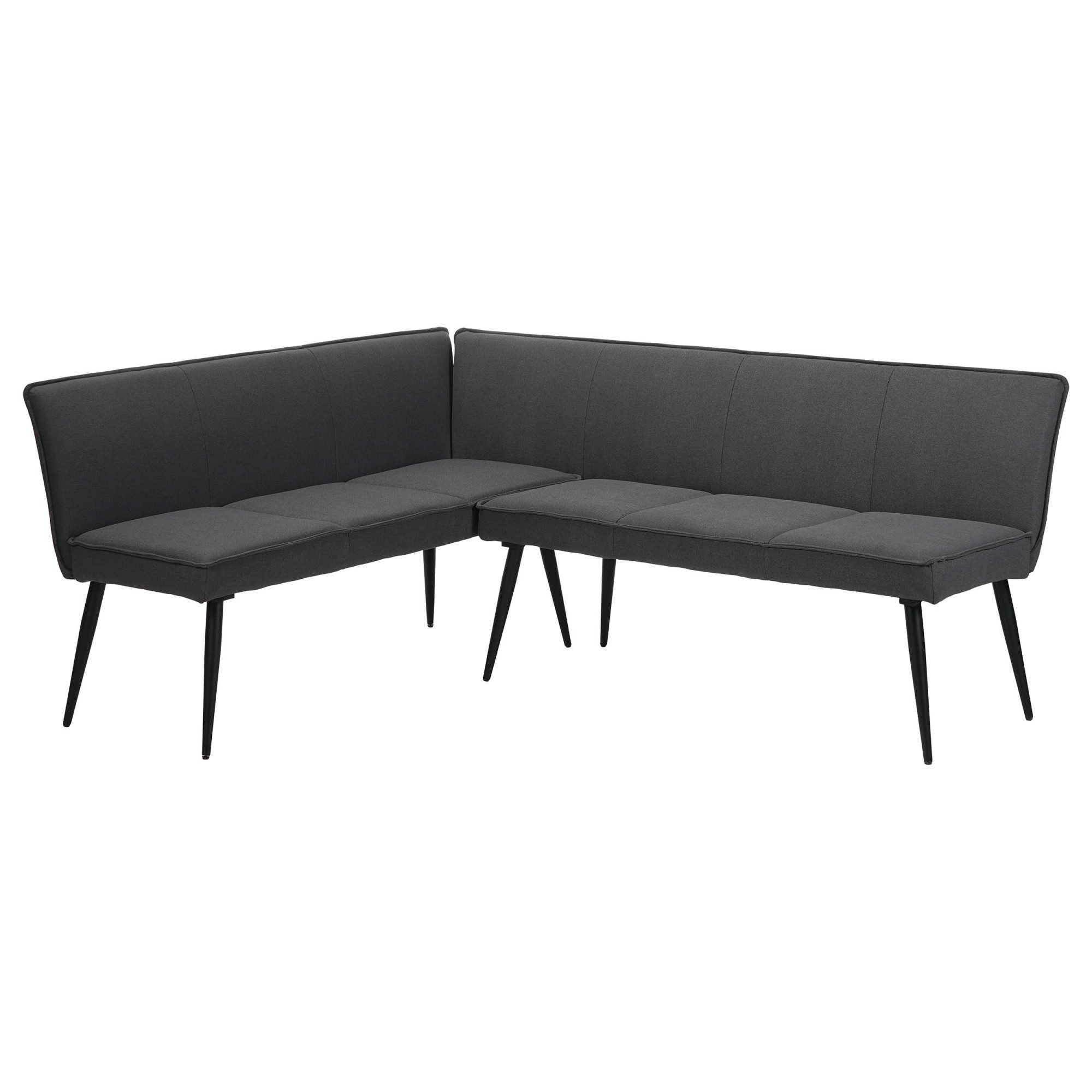 OTTO home Essbank Ianna, schwarze Metallbeine, pflegeleichtem Webstoff Bezug, Breite 193 cm