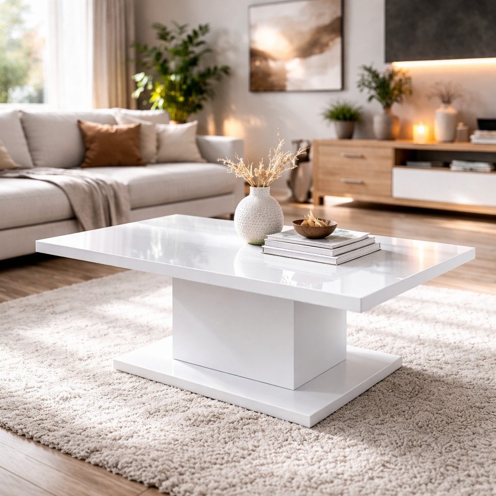 OTTO home Couchtisch Atina Wohnzimmertisch, Sofatisch, Beistelltisch, Kaffeetisch, Rechteckiger Couchtisch, 100x60 cm, aus hochwertigem Holzwerkstoff