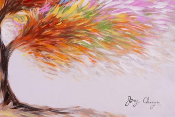KUNSTLOFT Gemälde Magic Blossom Tree 120x60 cm, Leinwandbild 100% HANDGEMALT Wandbild Wohnzimmer