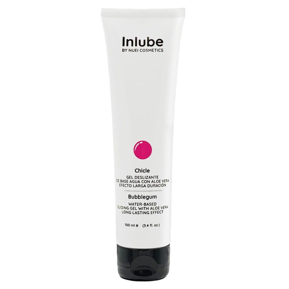 NUEI COSMETICS Inlube Gleitgel Chicle (Bubblegum), mit Kaugummi-Geschmack, Tube mit 100ml, aromatisiertes Gleitgel auf Wasserbasis