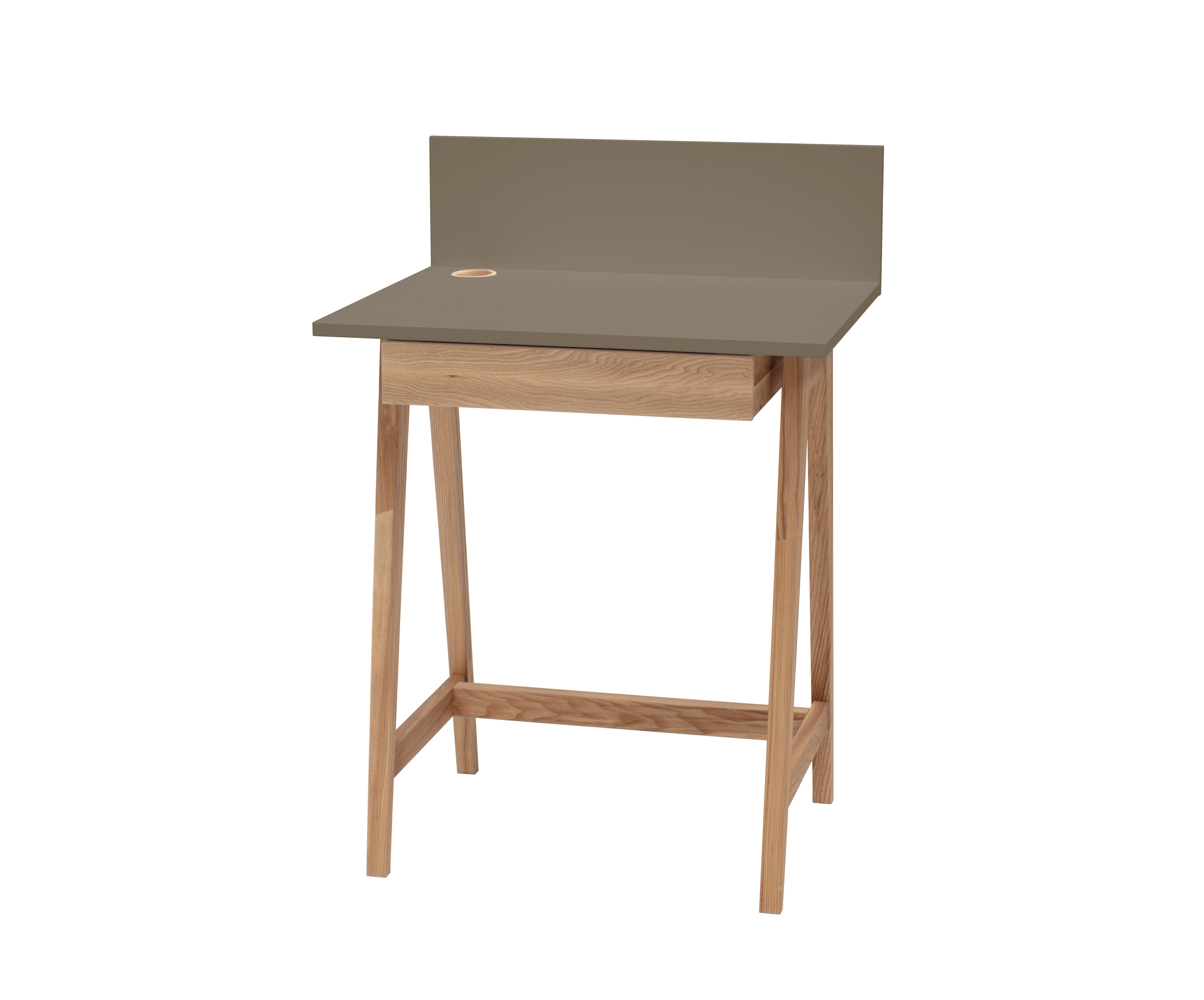 Siblo Schreibtisch Kinderschreibtisch Luke mit - MDF-Platte - Bunter Braun Schublade) mit Schublade (Kinderschreibtisch Design minimalistisches - Eschenholz Kinderzimmer Schreibtisch - Luke 