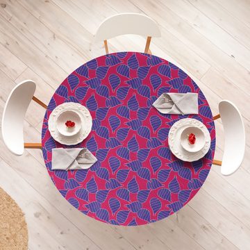 Abakuhaus Tischdecke Rundum-elastische Stofftischdecke, Weihnachten Gestreifter Weihnachtsdruck Kunst