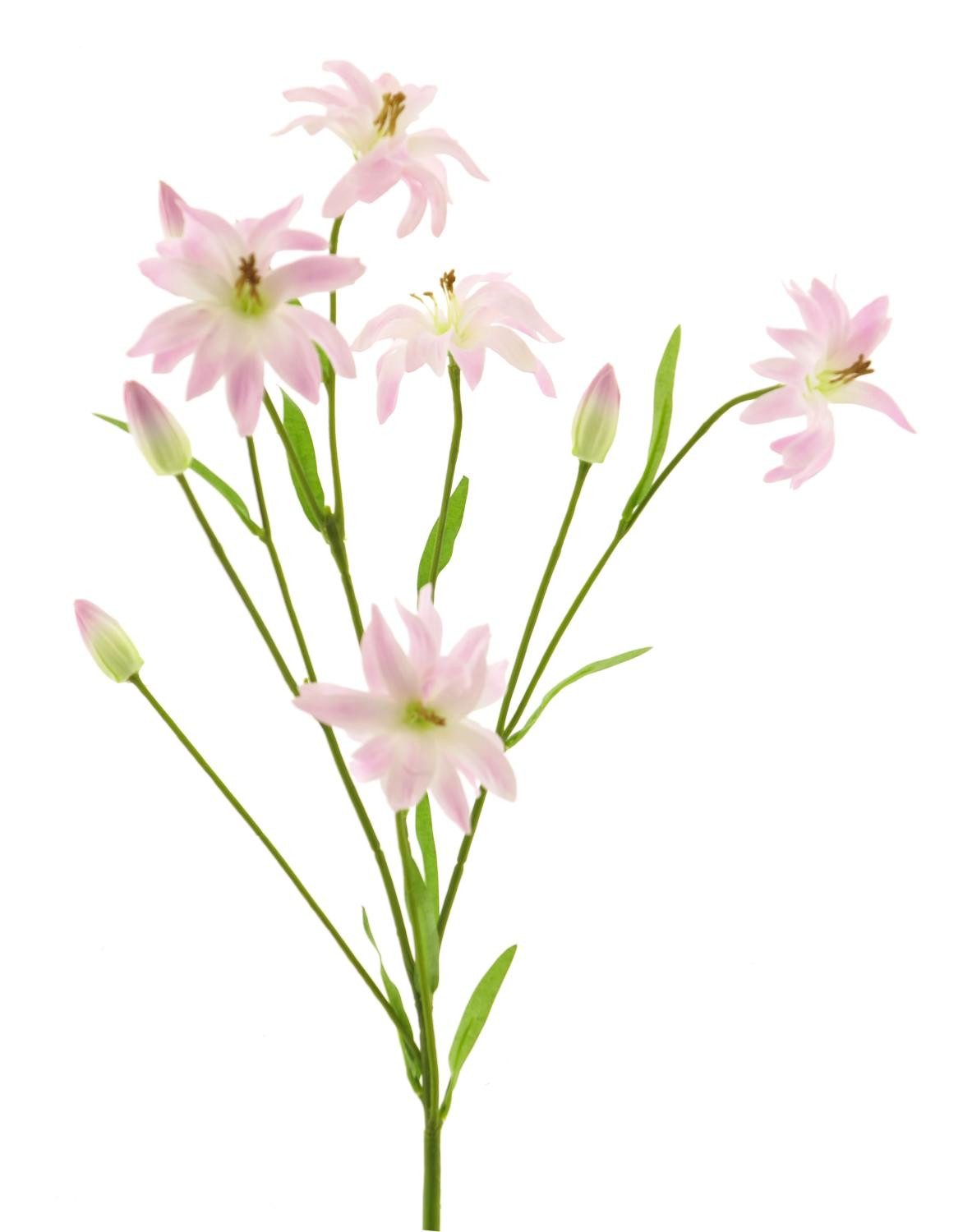 Kunstzweig Kunstblumen Zweig Wilde Lilie WENHAO, rosa-Creme, 95 cm Lilie (Wilde Lilie), artplants, Höhe 95.0 cm
