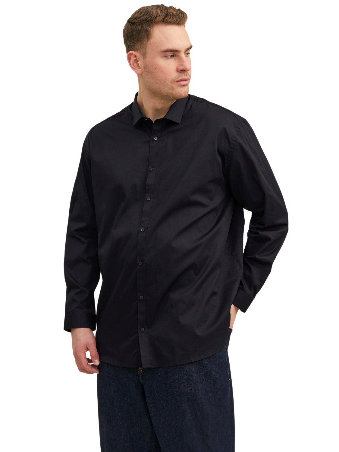 Jack & Jones Herren Freizeit Hemd JPRBLACARDIFF Relaxed Fit Plussize günstig online kaufen