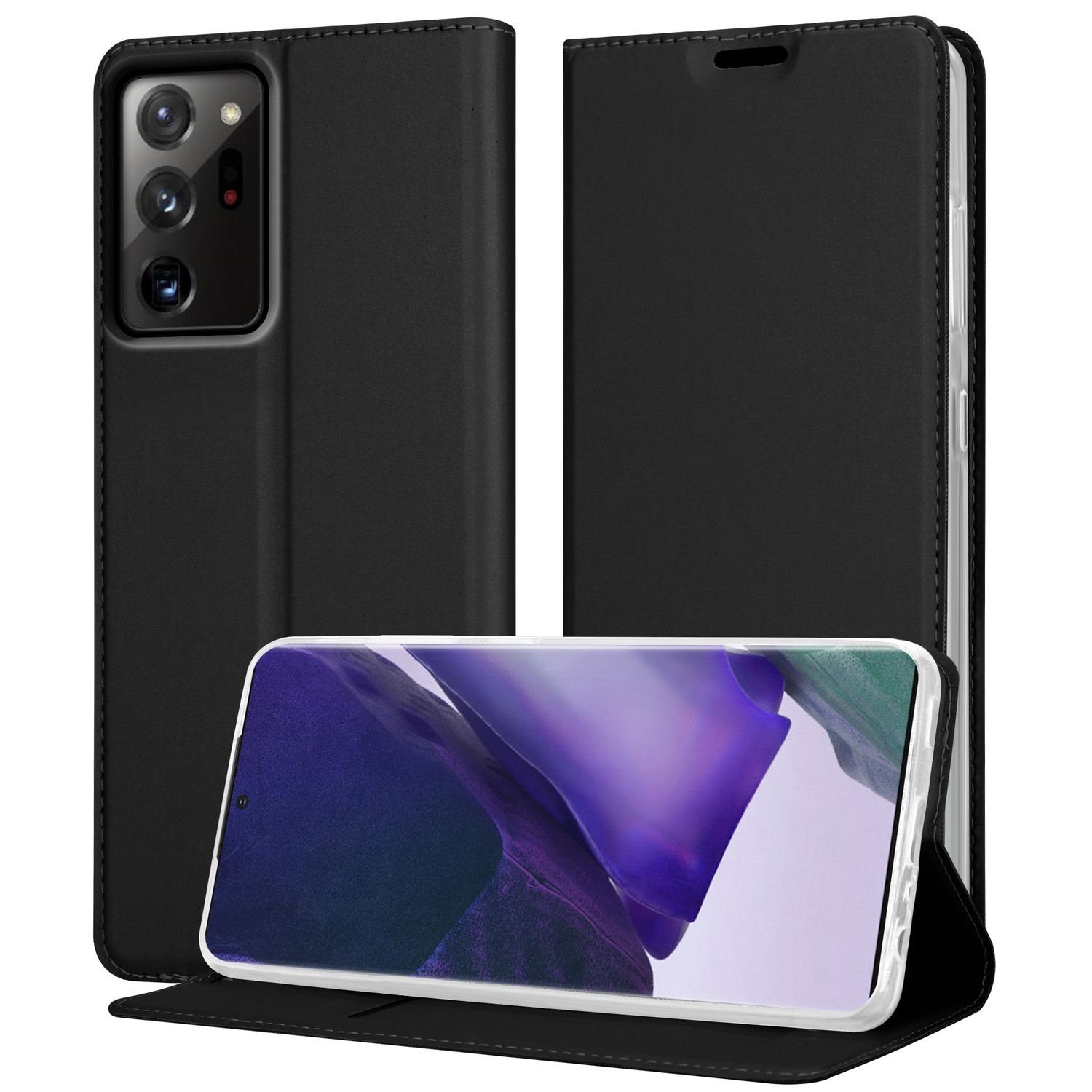 Cadorabo Handyhülle für Samsung Galaxy NOTE 20 ULTRA Hülle Samsung Galaxy NOTE 20 ULTRA, Schutzhülle Hülle mit Standfunktion, Magnetverschluss und Kartenfach