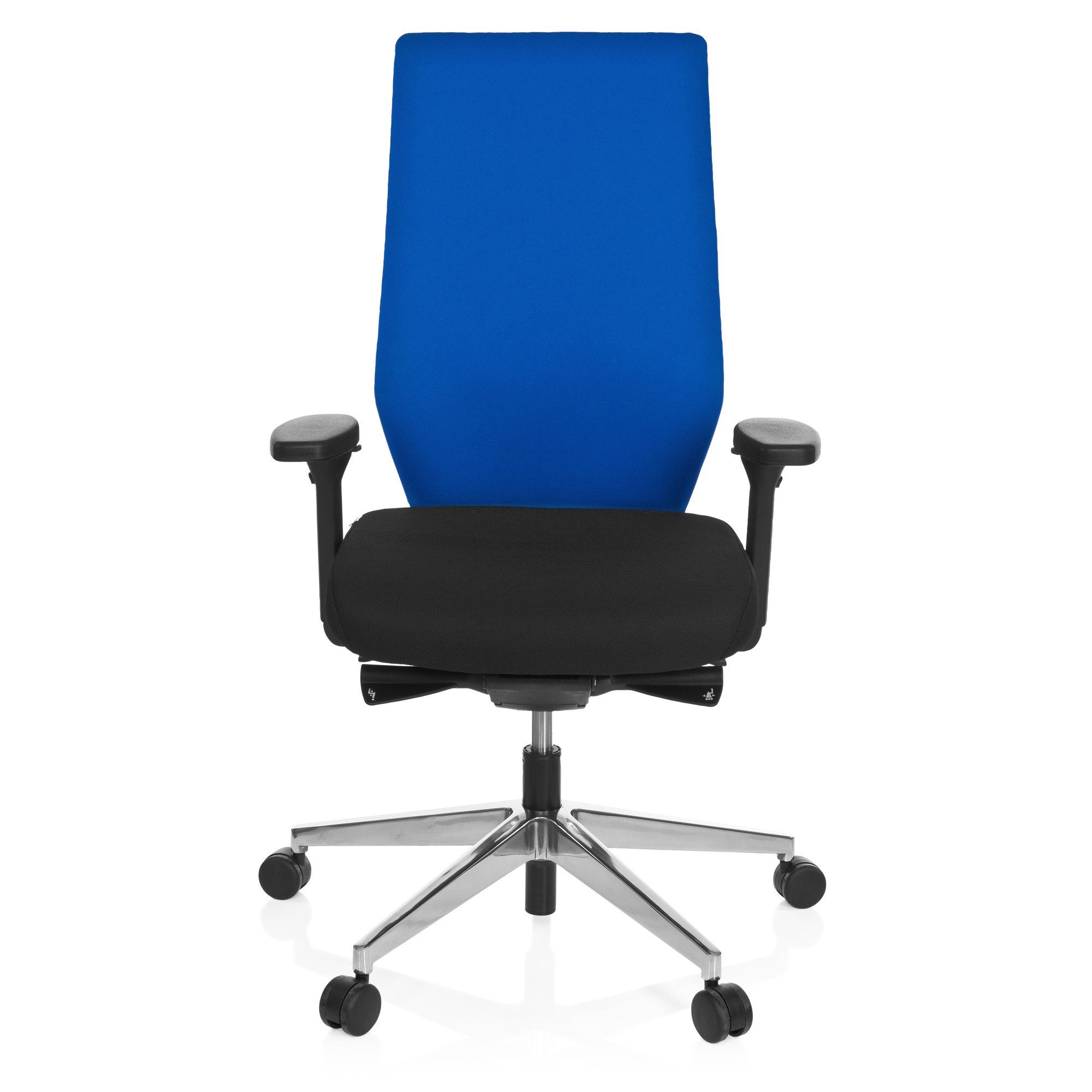 hjh OFFICE Drehstuhl Profi Bürostuhl PRO-TEC 700 Stoff mit Armlehnen (1 St), Schreibtischstuhl ergonomisch Schwarz/Blau