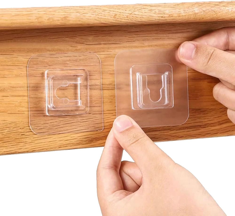 Klebehaken Transparente Klebehaken 10 Paar selbstklebend wasserfest Handtuch DE.