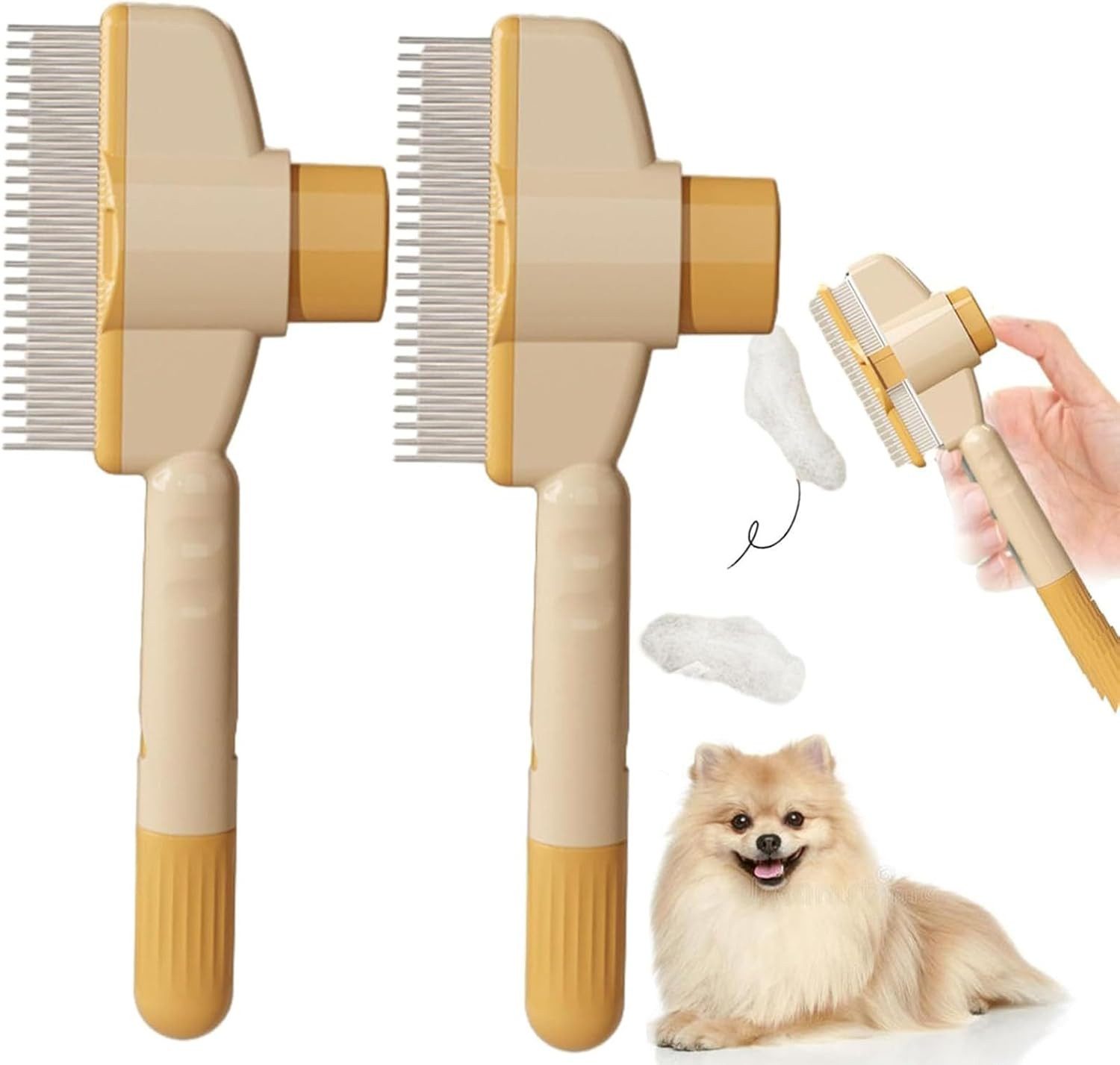 Ledander Fellbürste Bürste für katze, Katzenbürste für Fellbürste & Haustierpflege, (2-tlg)