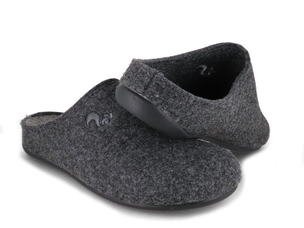 thies Filzpantoffeln für Einlagen, roca-ceniza, thies, damen, herren, pantof Hausschuh vegan
