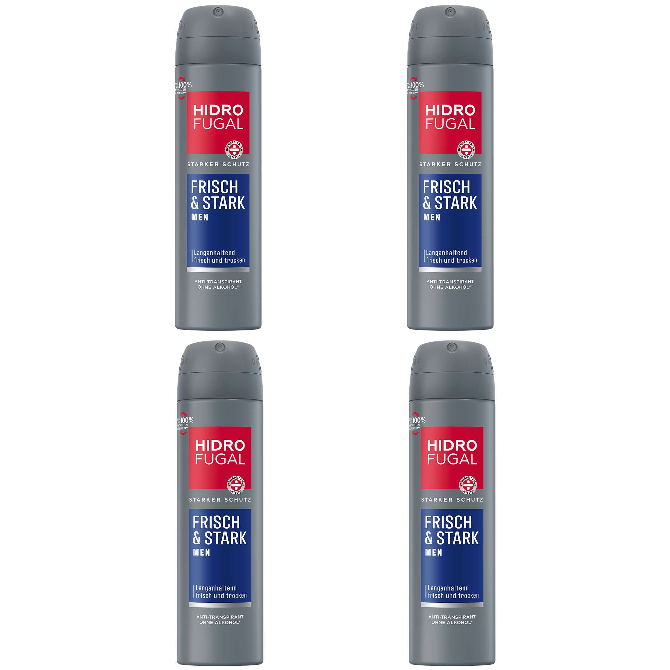 Deo-Spray Men Frisch & Stark Deodorant Anti-Transpirant 4 x150 ml