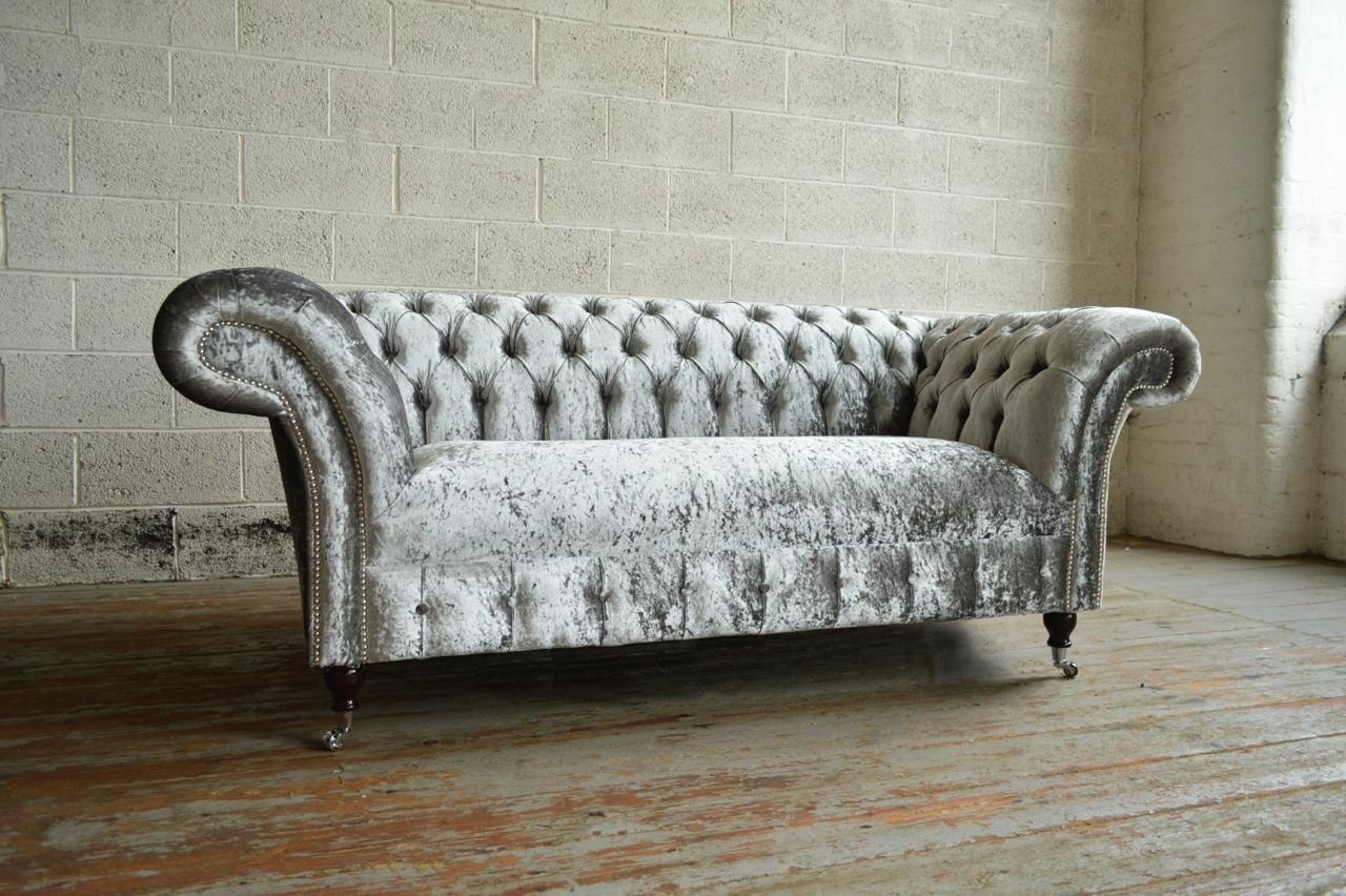 JVmoebel Sofa Design Chestefield Polster Edle Textil Wohnzimmer Klassische