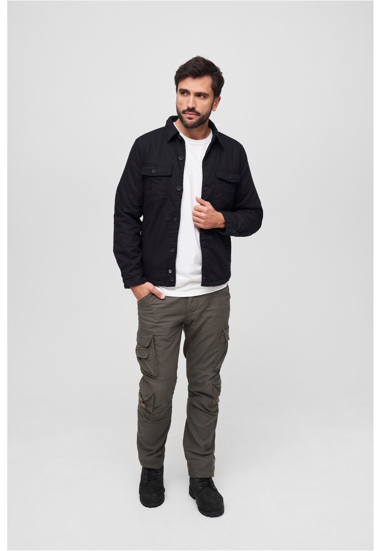 Herren black Lumberjacket Brandit (1-St) Sommerjacke