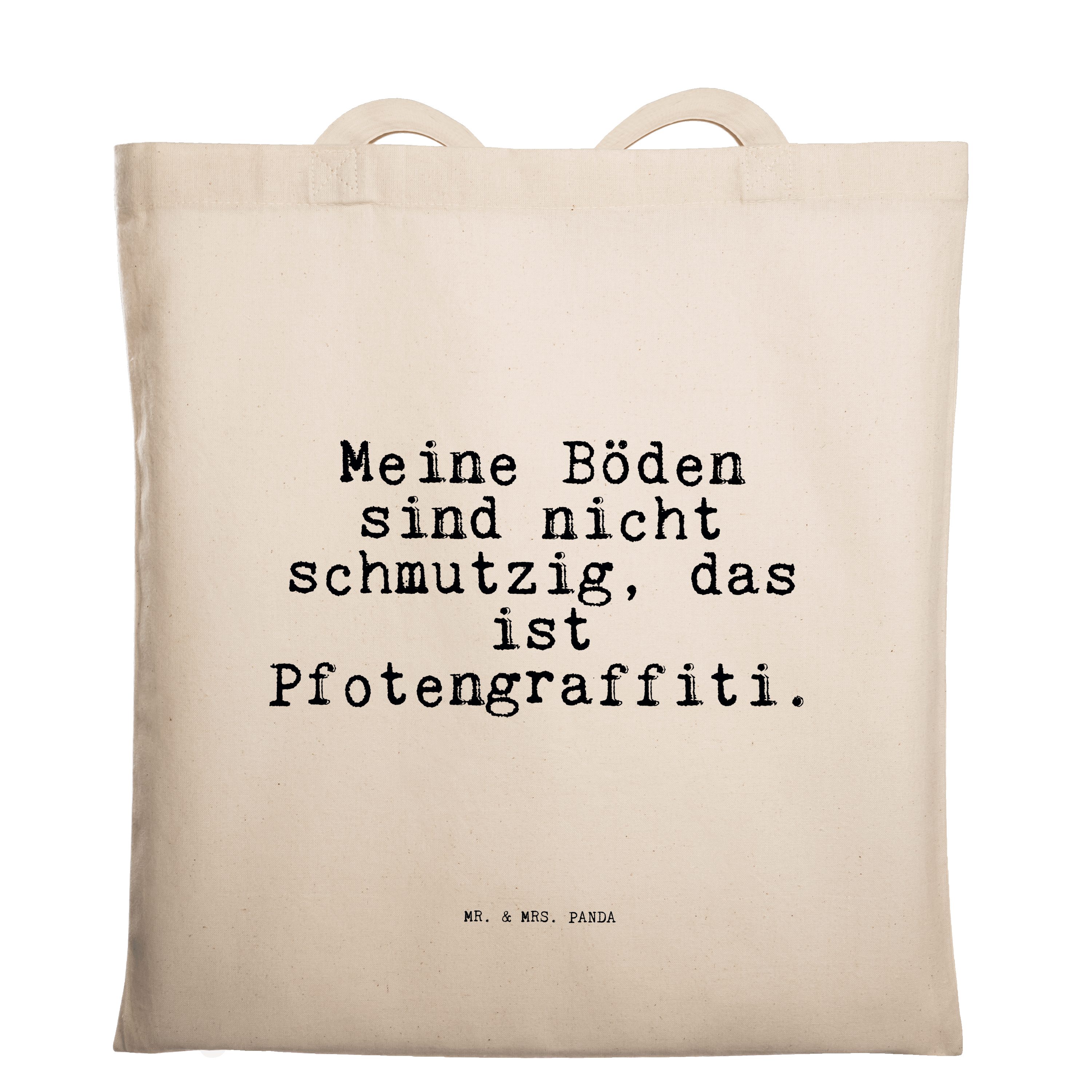 Mr. & Mrs. Panda Tragetasche »Meine Böden sind nicht... Transparent
