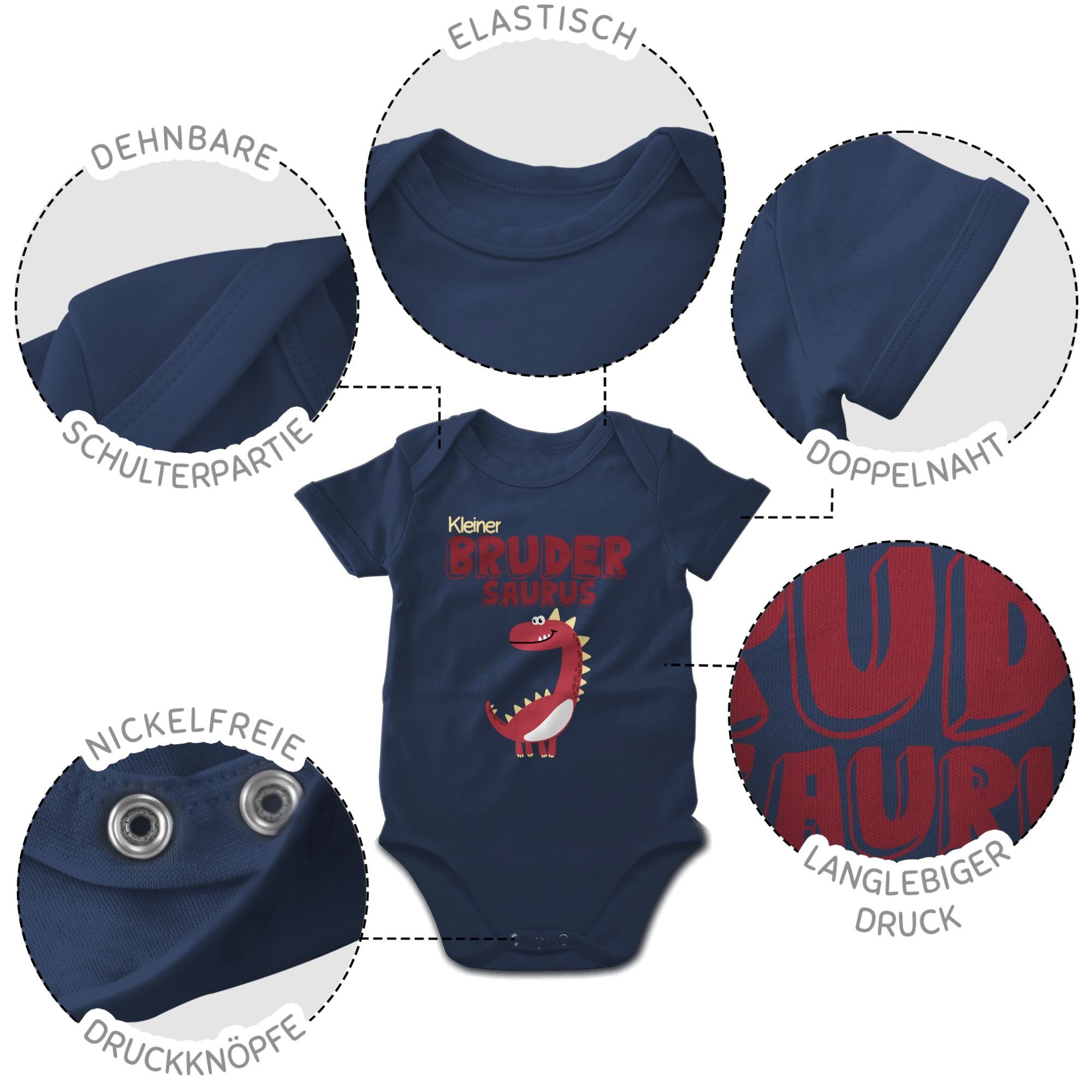 Shirtracer 1 Shirtbody Kleiner Navy Kleiner Blau Brudersaurus Bruder